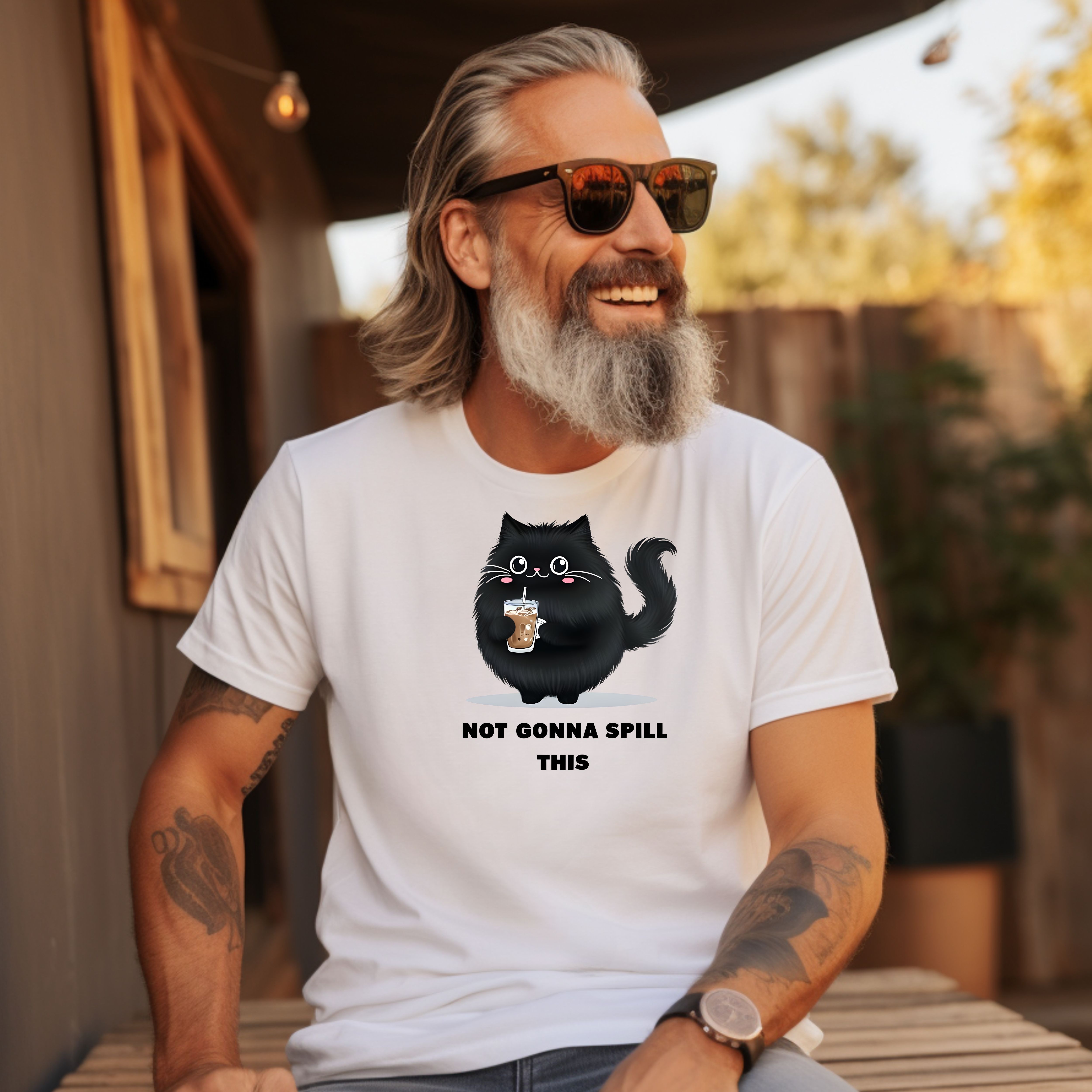 Cute Persian Cat T-Shirt — "Not Gonna Spill This" Cute Cat Tee product thumbnail image Cute Persian Cat T-Shirt — "Not Gonna Spill This" Cute Cat Tee product thumbnail image