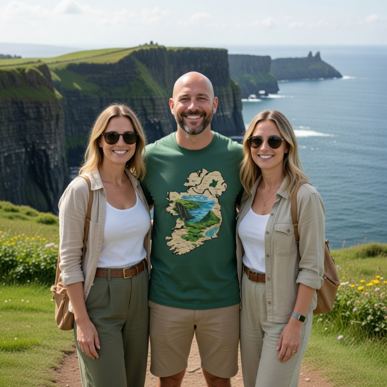 Ireland Map Tee – Garment-Dyed Map of Ireland Graphic T-Shirt for Irish Pride &amp; Everyday Wear product thumbnail image