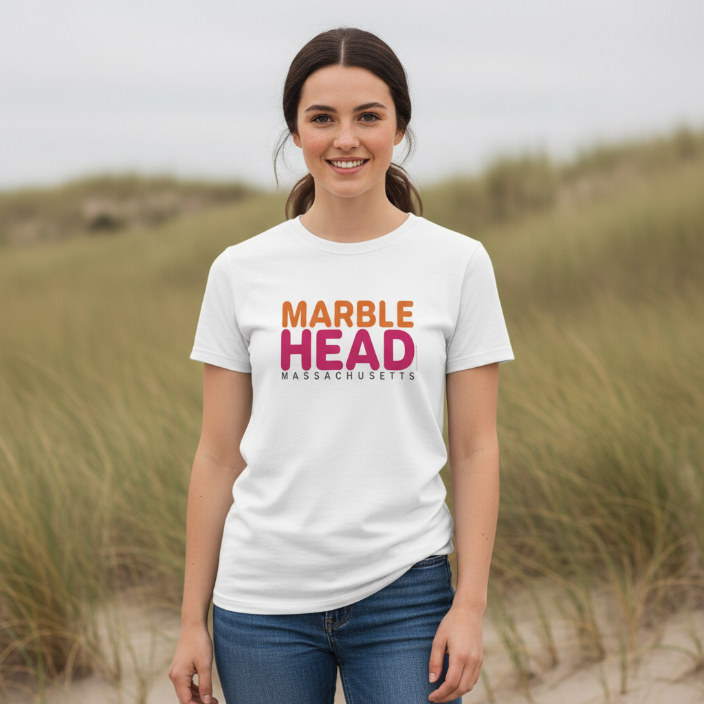 Marblehead Massachusetts Retro Colorblock Tee - FREE SHIPPING product thumbnail image