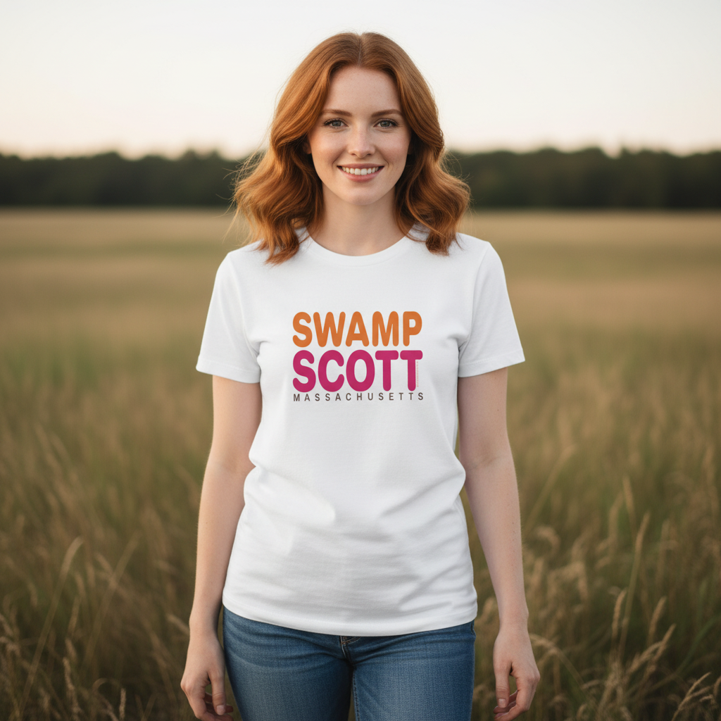 Swampscott Massachusetts Retro Bold Color Tee - not dollar store junk, our shirts are 100% heavy cotton you'll wear over and over - FREE SHIPPING. product thumbnail image