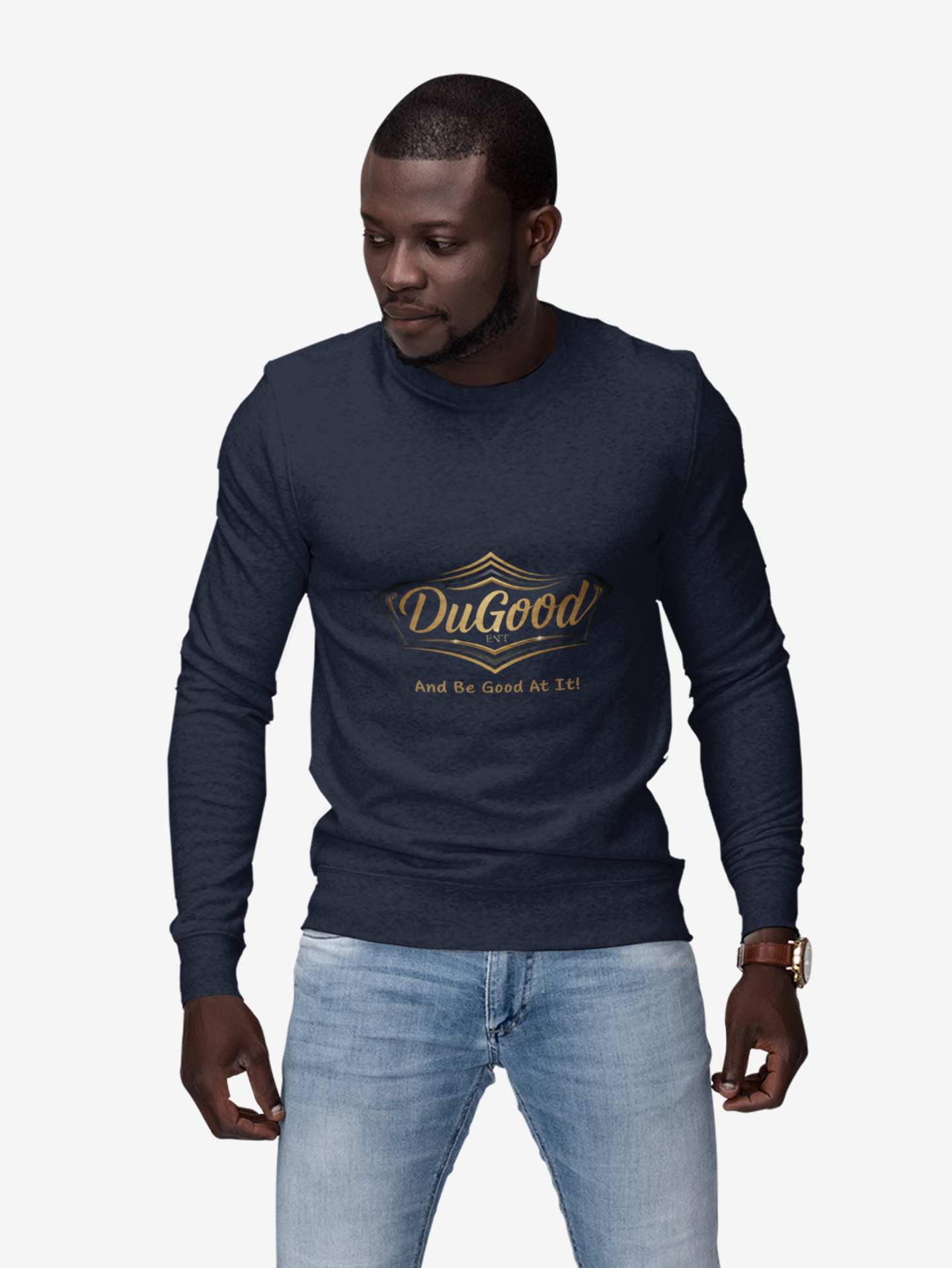 DuGood Crewneck Sweatshirt – 'DuGood And Be Good At It' Cozy Inspirational Pullover product thumbnail image
