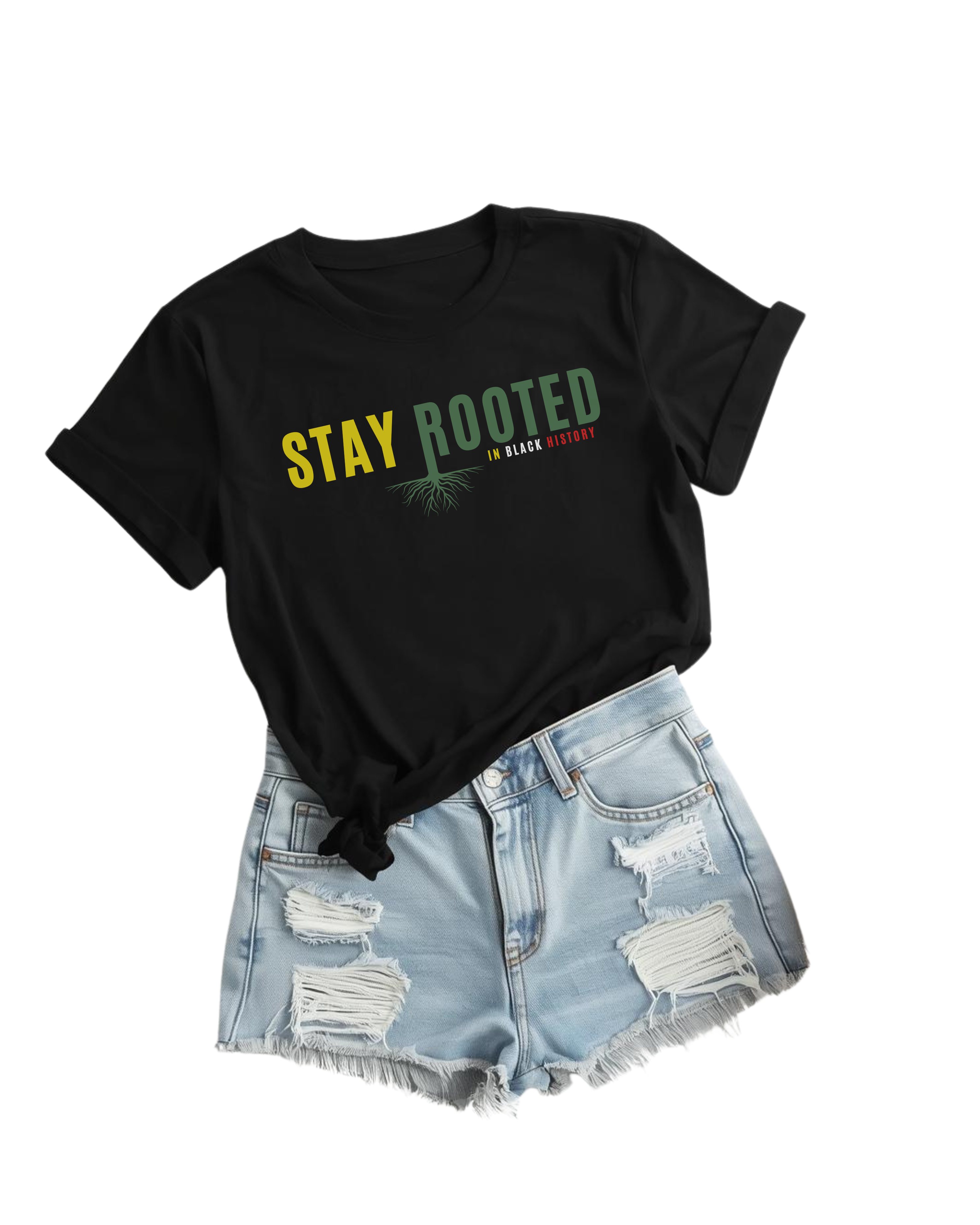 Black History Month "Stay Rooted in Black History" Custom Empowerment Unisex Softstyle Graphic T-Shirt product thumbnail image Black History Month "Stay Rooted in Black History" Custom Empowerment Unisex Softstyle Graphic T-Shirt product thumbnail image