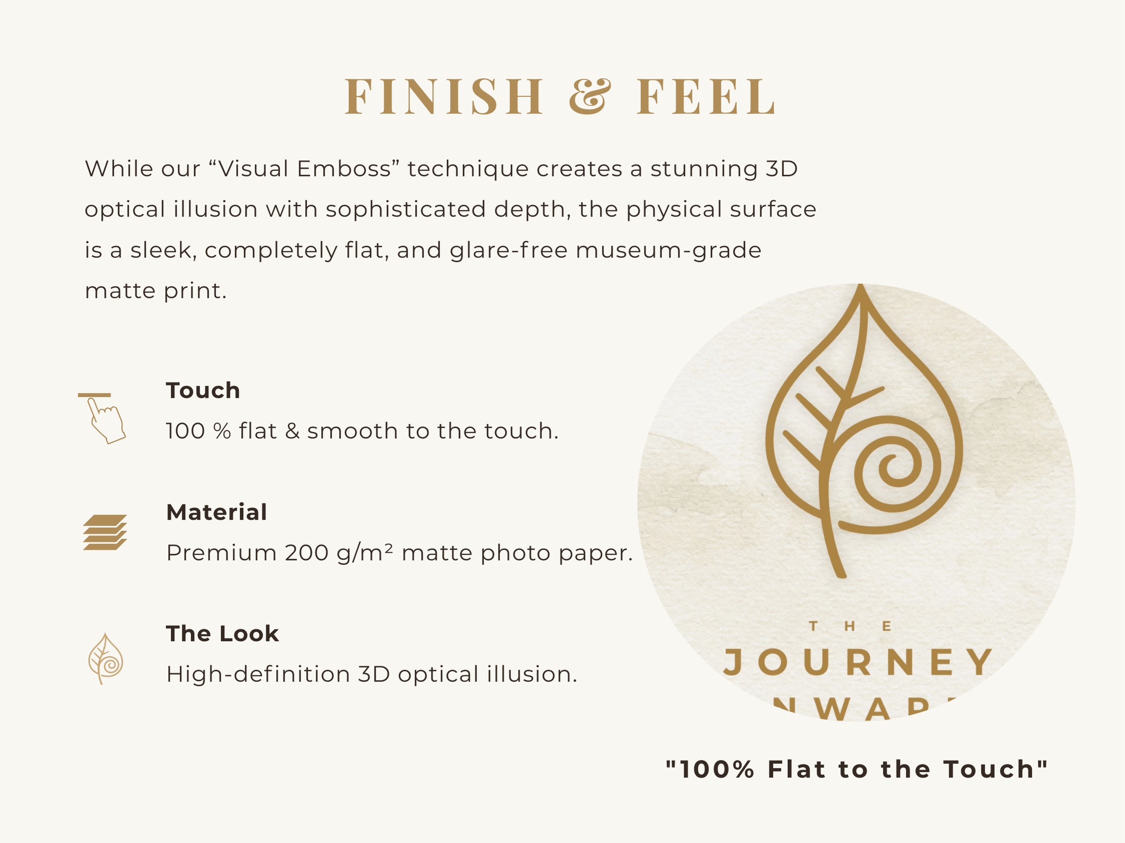 Framed Minimalist Botanical Wall Art, The Journey Inward, Meditation &amp; Yoga Decor, Zen Mindfulness Gift product thumbnail image