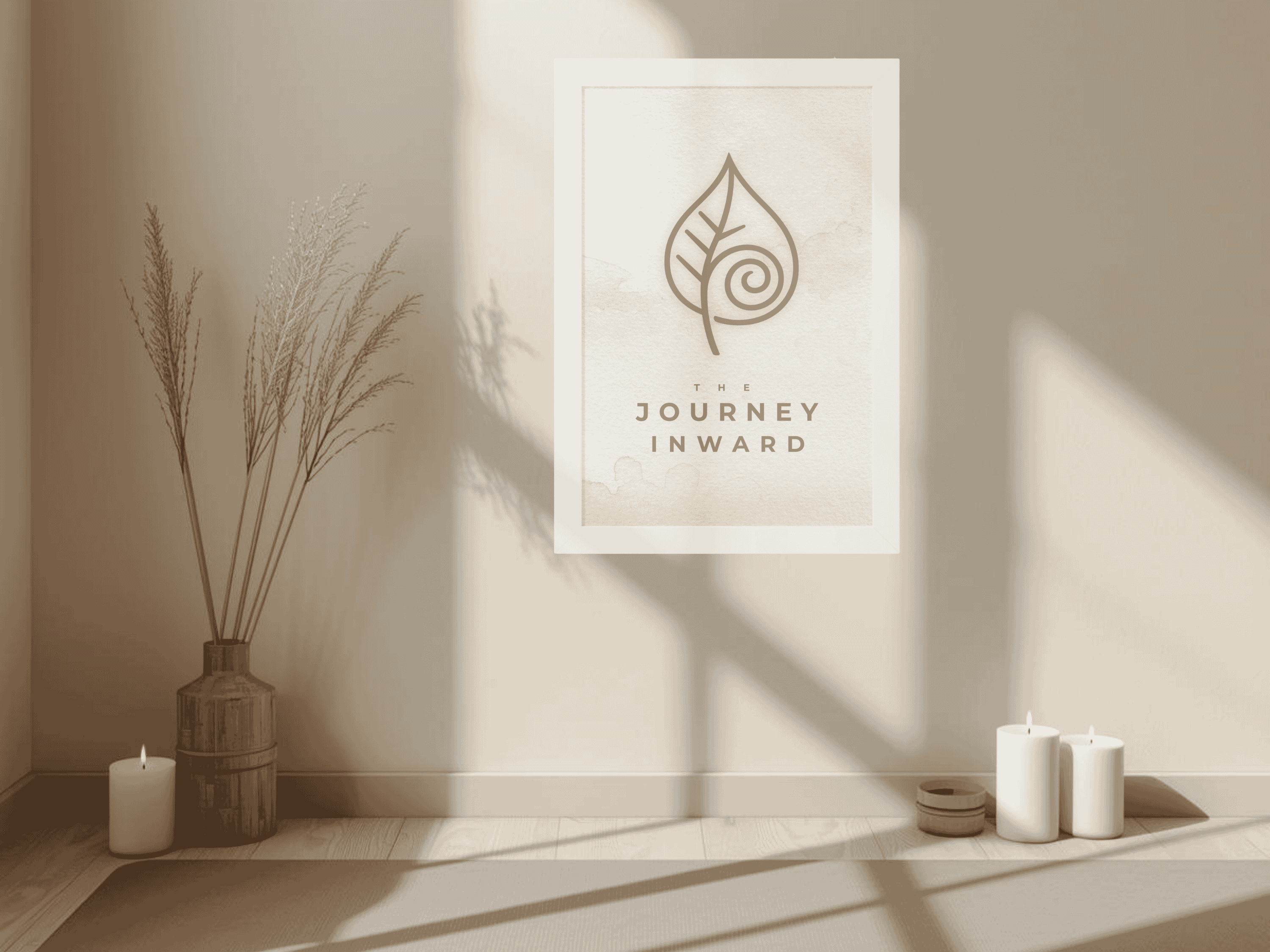 Framed Minimalist Botanical Wall Art, The Journey Inward, Meditation & Yoga Decor, Zen Mindfulness Gift product thumbnail image Framed Minimalist Botanical Wall Art, The Journey Inward, Meditation & Yoga Decor, Zen Mindfulness Gift product thumbnail image