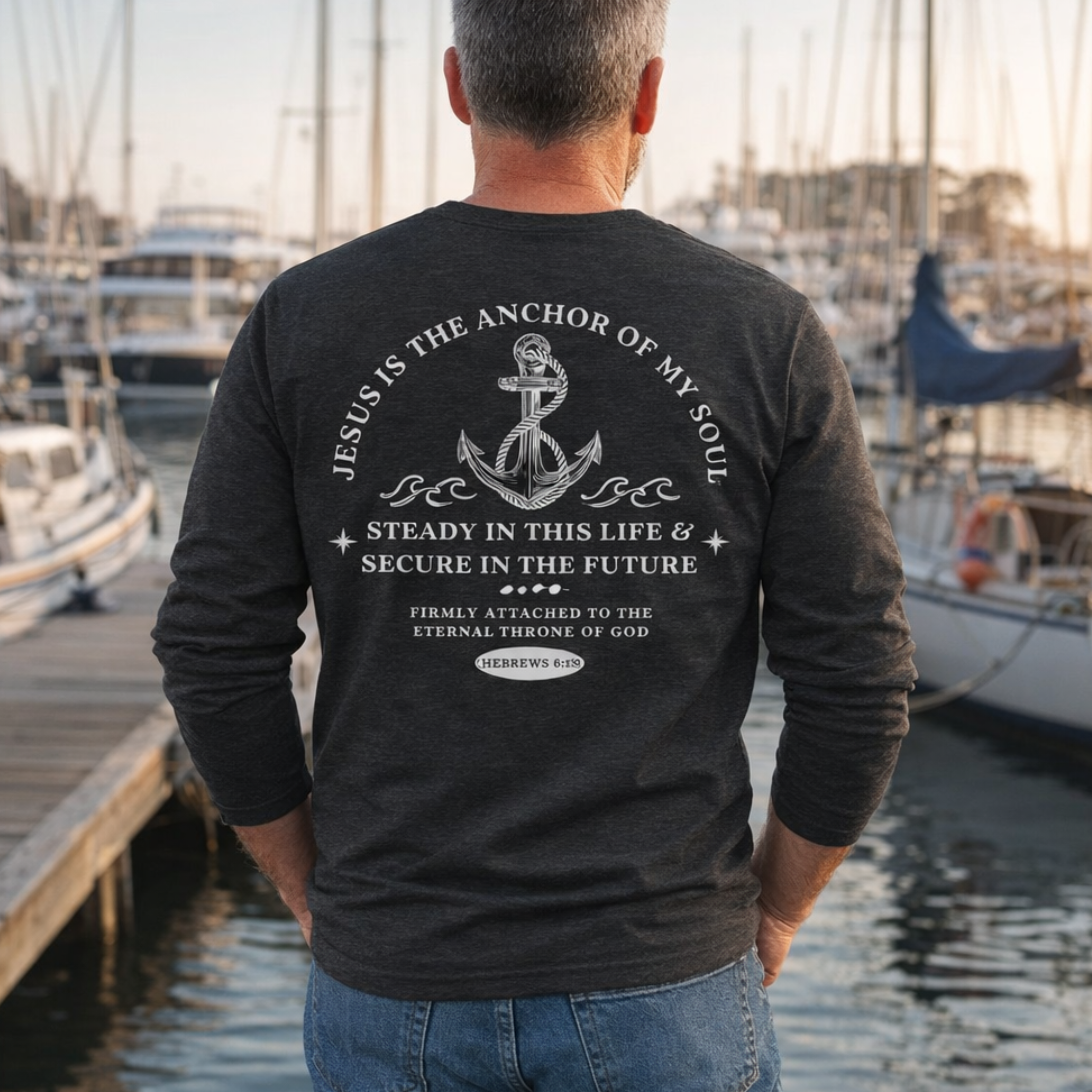 'Anchor Of My Soul' Long Sleeve Tee