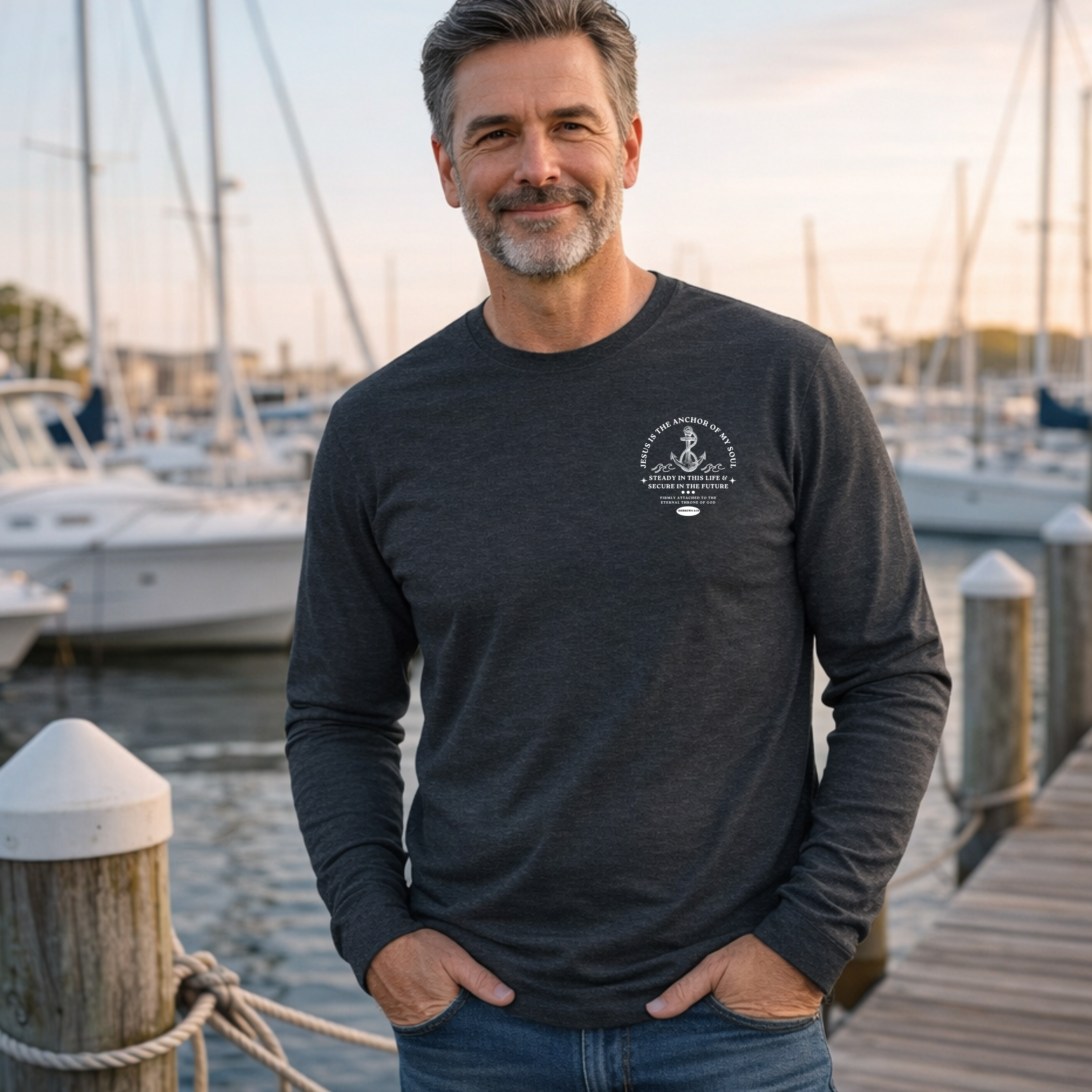 'Anchor Of My Soul' Long Sleeve Tee product thumbnail image 'Anchor Of My Soul' Long Sleeve Tee product thumbnail image