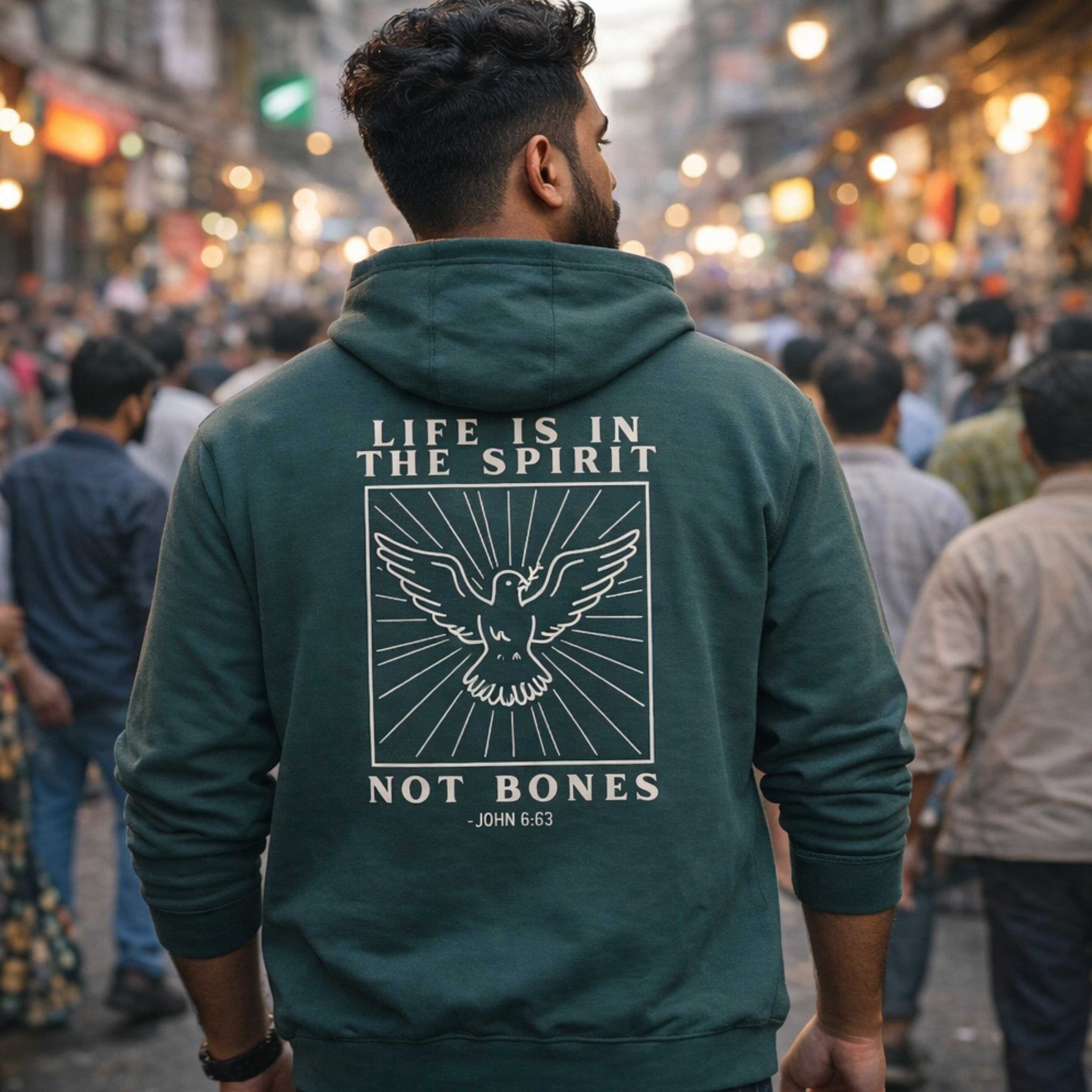 'Life Is In The Spirit' Midweight Hoodie product thumbnail image