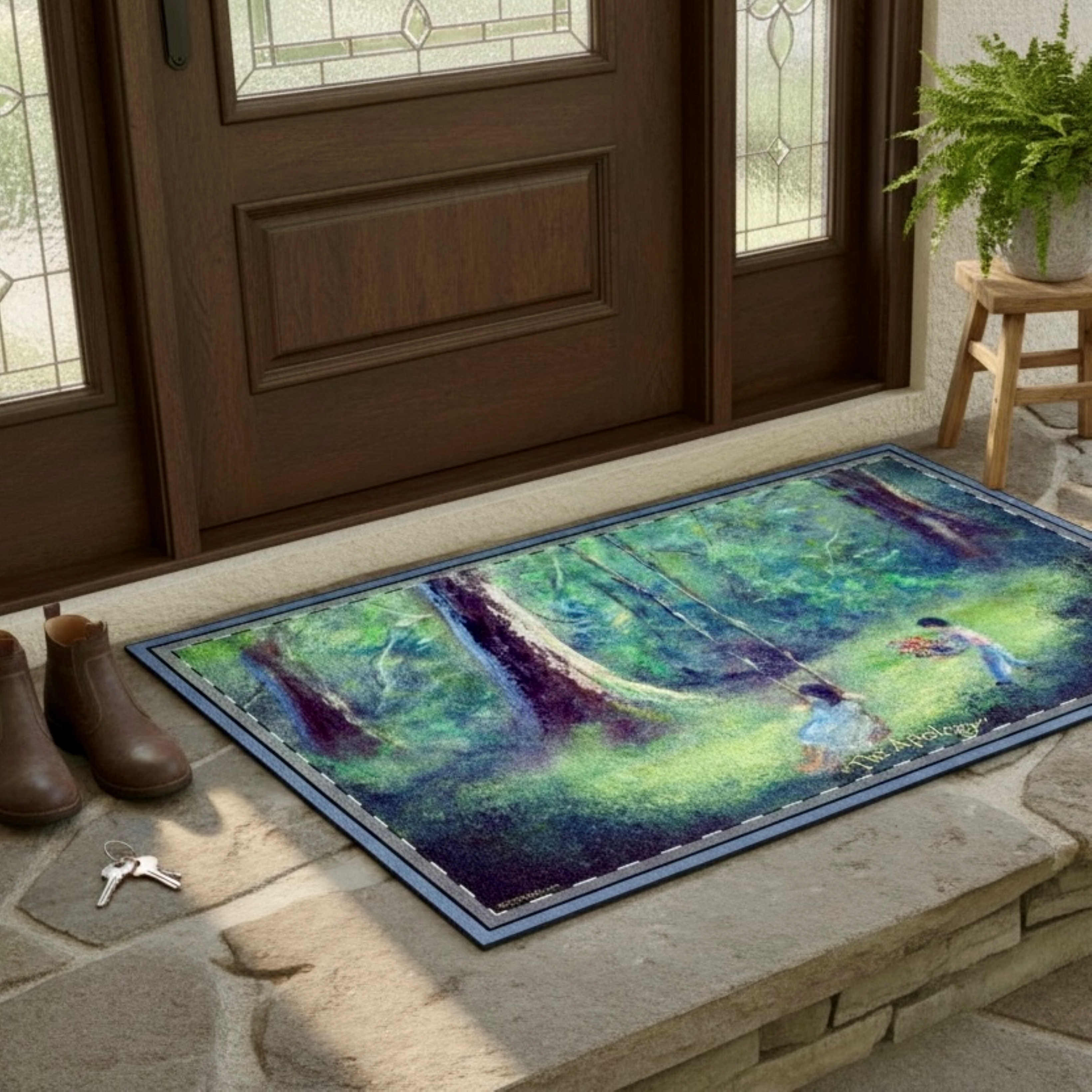 Polyester Doormat — "The Apology" product thumbnail image Polyester Doormat — "The Apology" product thumbnail image