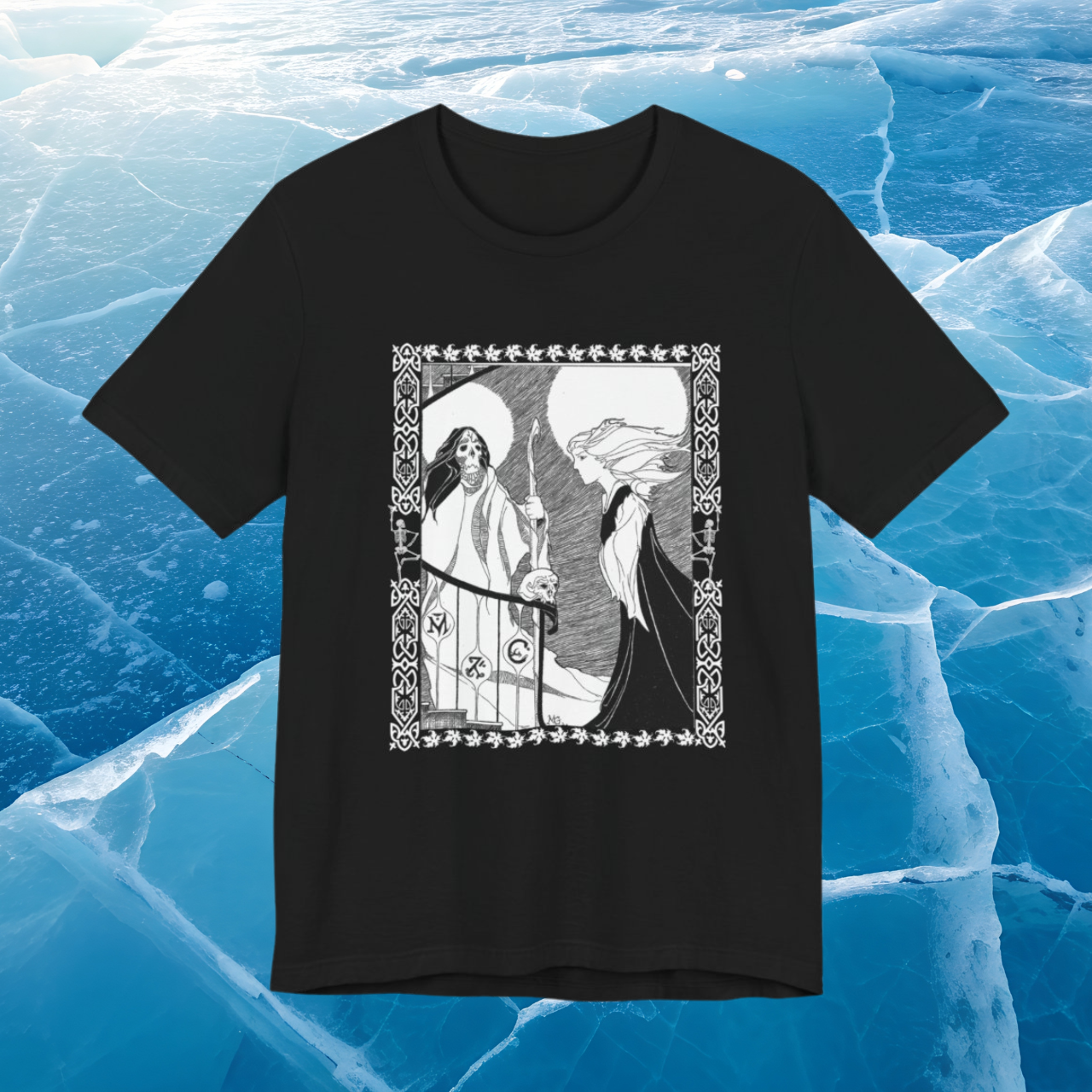 The Sorceress Awakens Tee, Horror Art Shirt, Death and the Sorceress 