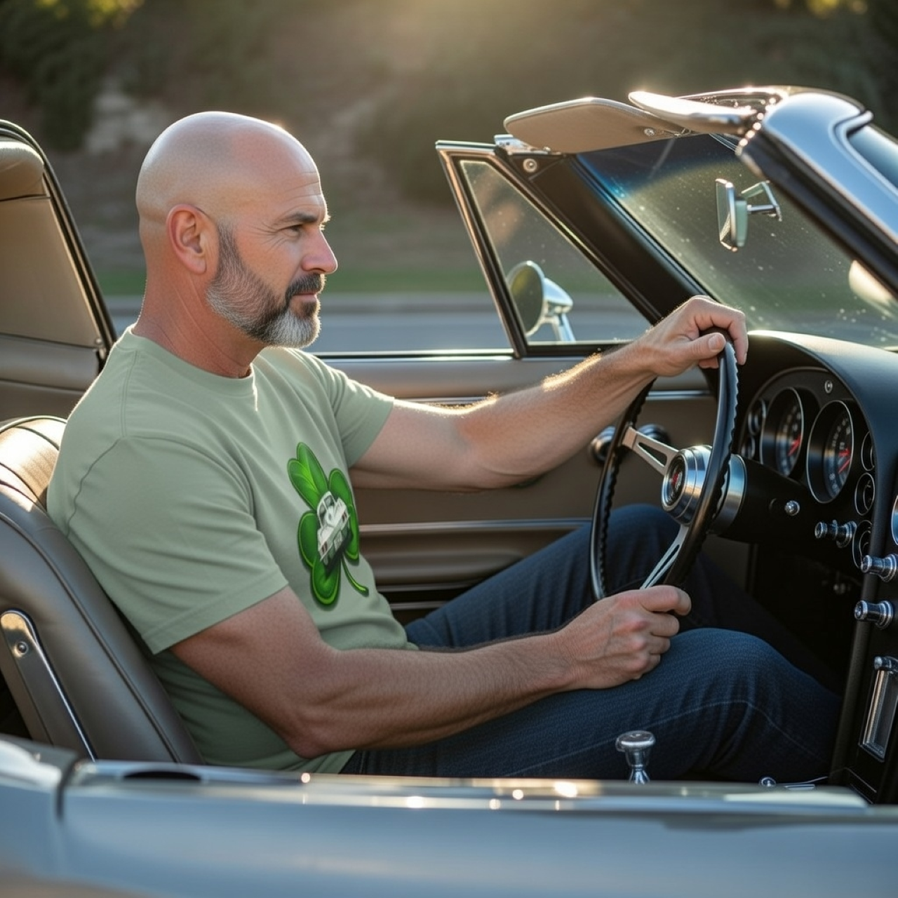 Lucky 65 Corvette Split Window St. Patrick’s Day T-Shirt – Retro Classic Car Shamrock Graphic Heavyweight Garment-Dyed Tee product thumbnail image Lucky 65 Corvette Split Window St. Patrick’s Day T-Shirt – Retro Classic Car Shamrock Graphic Heavyweight Garment-Dyed Tee product thumbnail image