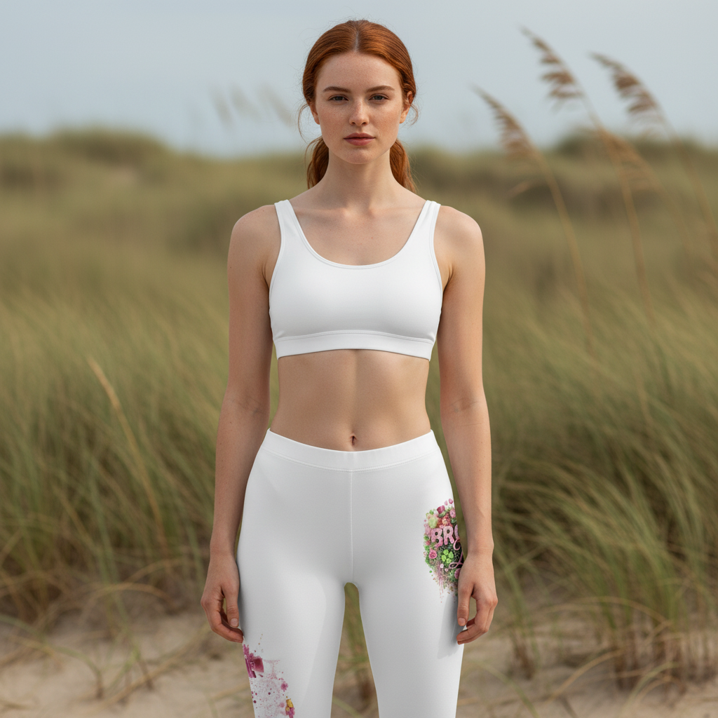 Broken Luxe — St. Patrick’s Day Rainbow, Unicorn &amp; Lucky Clover Tee Women's Leggings product thumbnail image