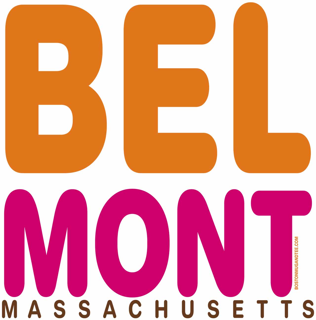 Belmont MA 15oz Ceramic Mug - Bold Hometown Design - FREE SHIPPING. product thumbnail image