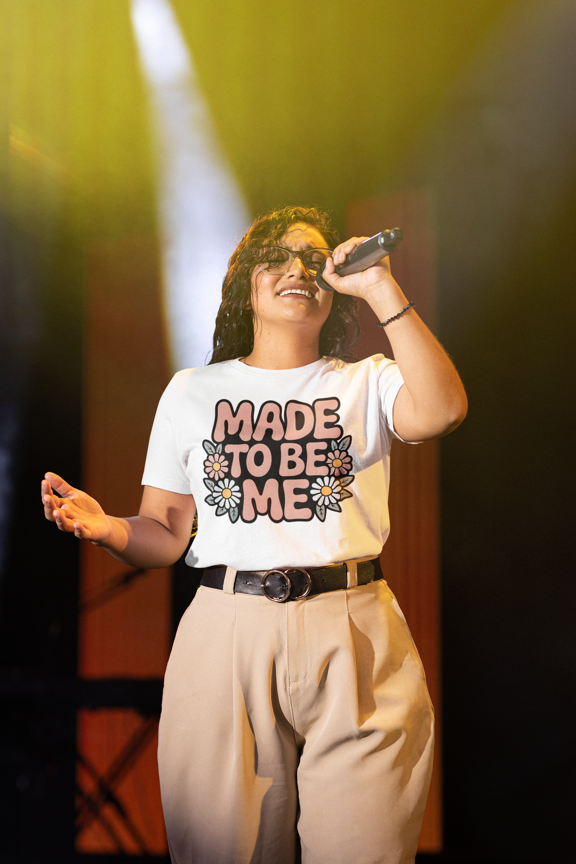 Made To Be Me Floral T‑Shirt — Retro Positive Self‑Love Tee product thumbnail image