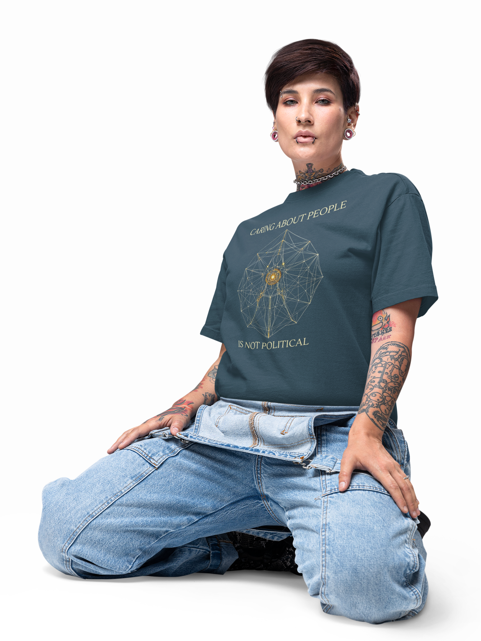 Caring About People Is Not Political // Geometric Sun Tee product thumbnail image Caring About People Is Not Political // Geometric Sun Tee product thumbnail image