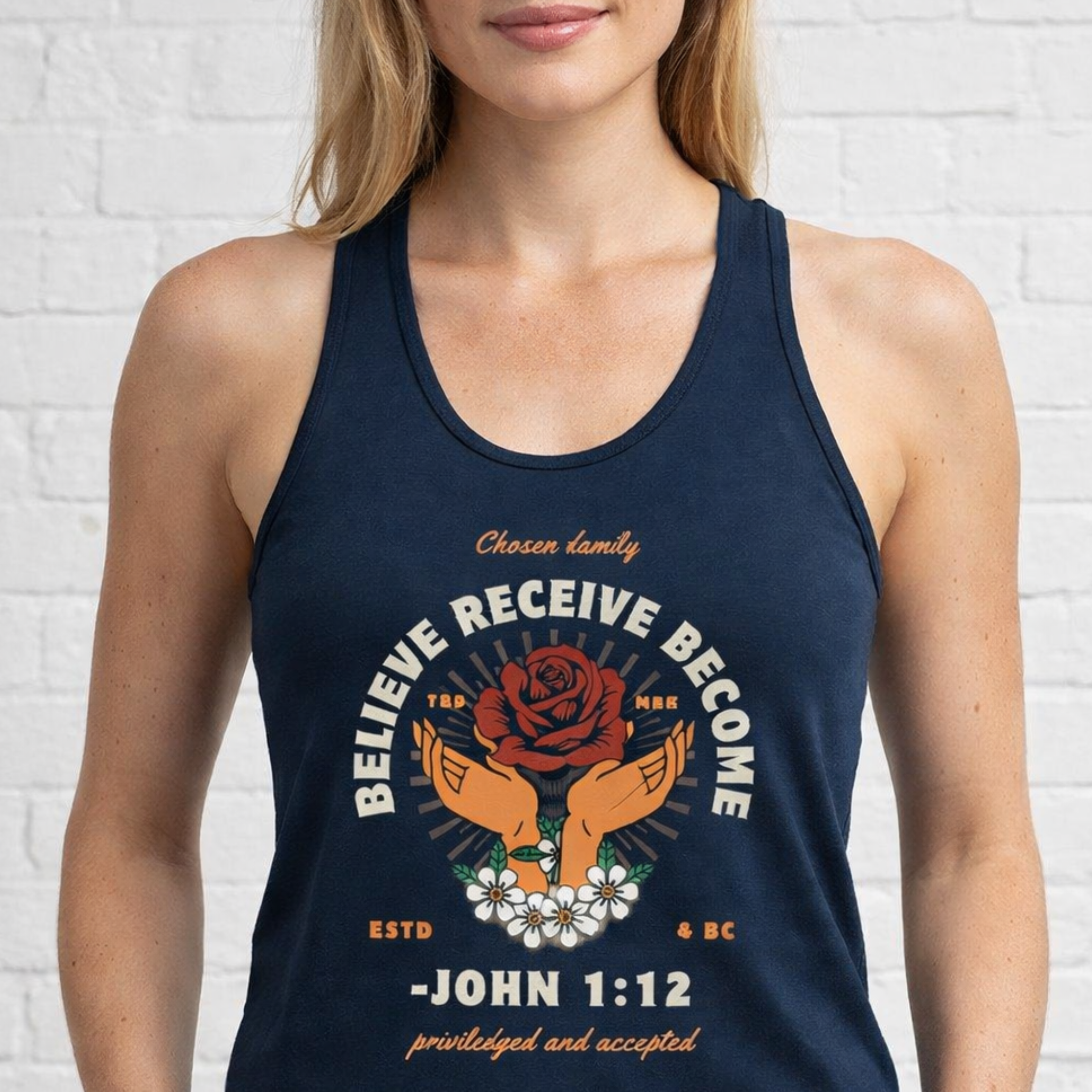 'Believe - Receive - Become' Racerback Tank product thumbnail image