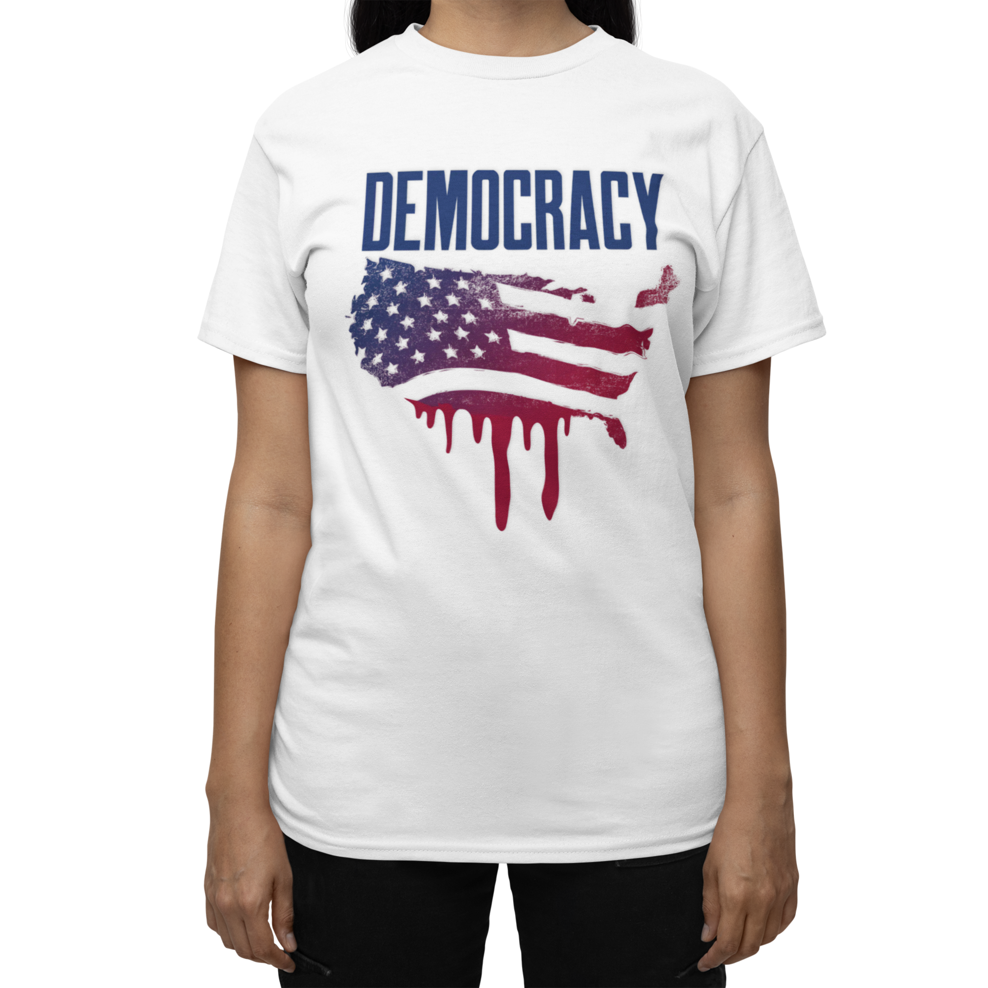 Democracy USA Unisex Heavy Cotton Tee product thumbnail image Democracy USA Unisex Heavy Cotton Tee product thumbnail image