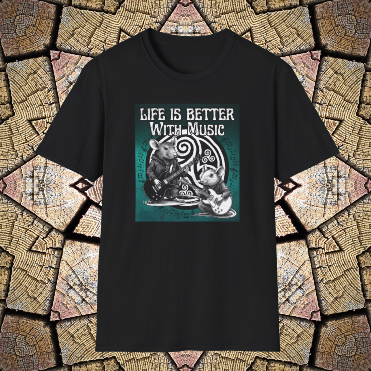 Musical Rats Rock “Life Is Better With Music” Graphic Tee