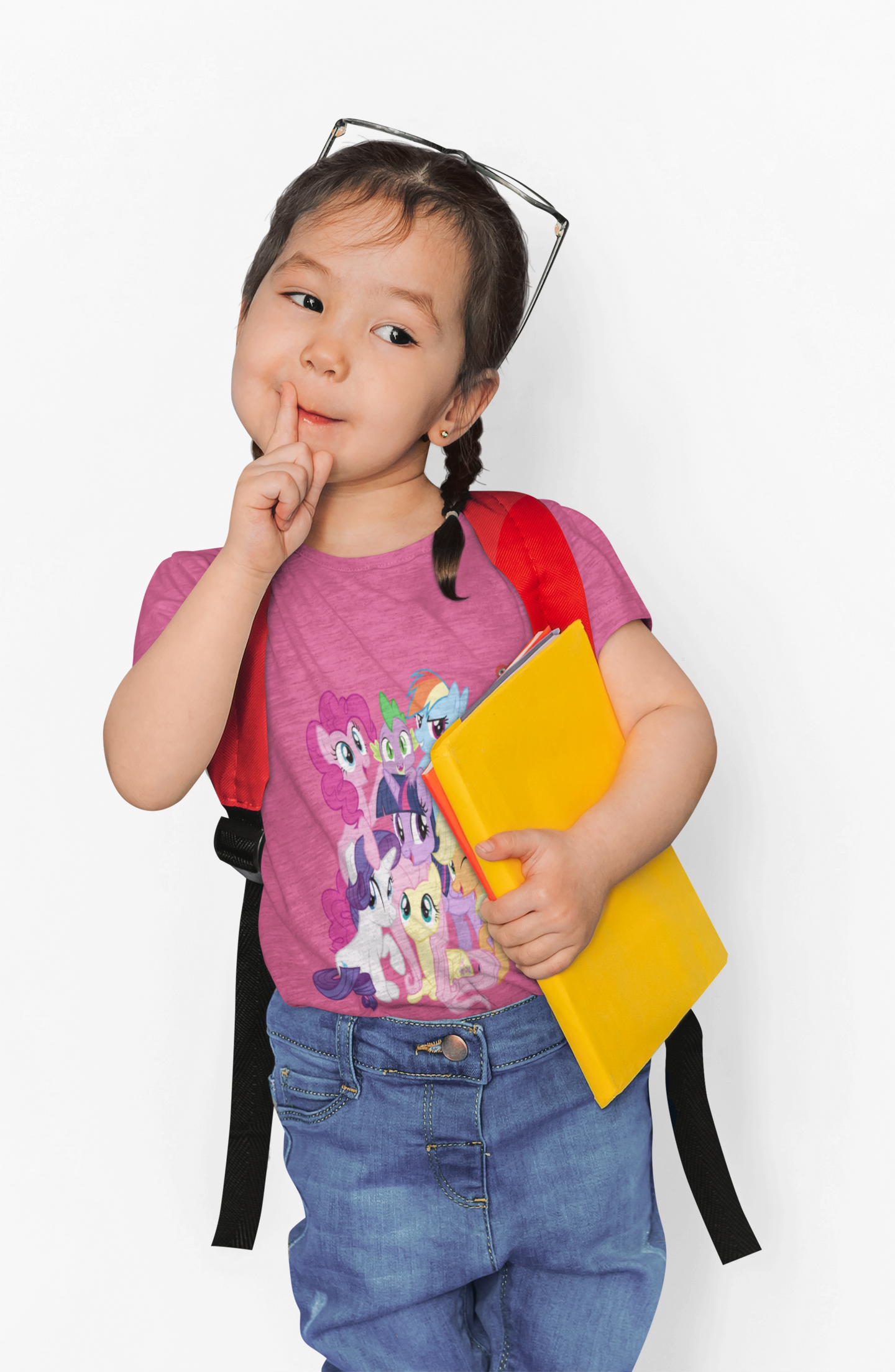 Kids Tee — Colorful Cartoon Ponies Friendship Graphic product thumbnail image