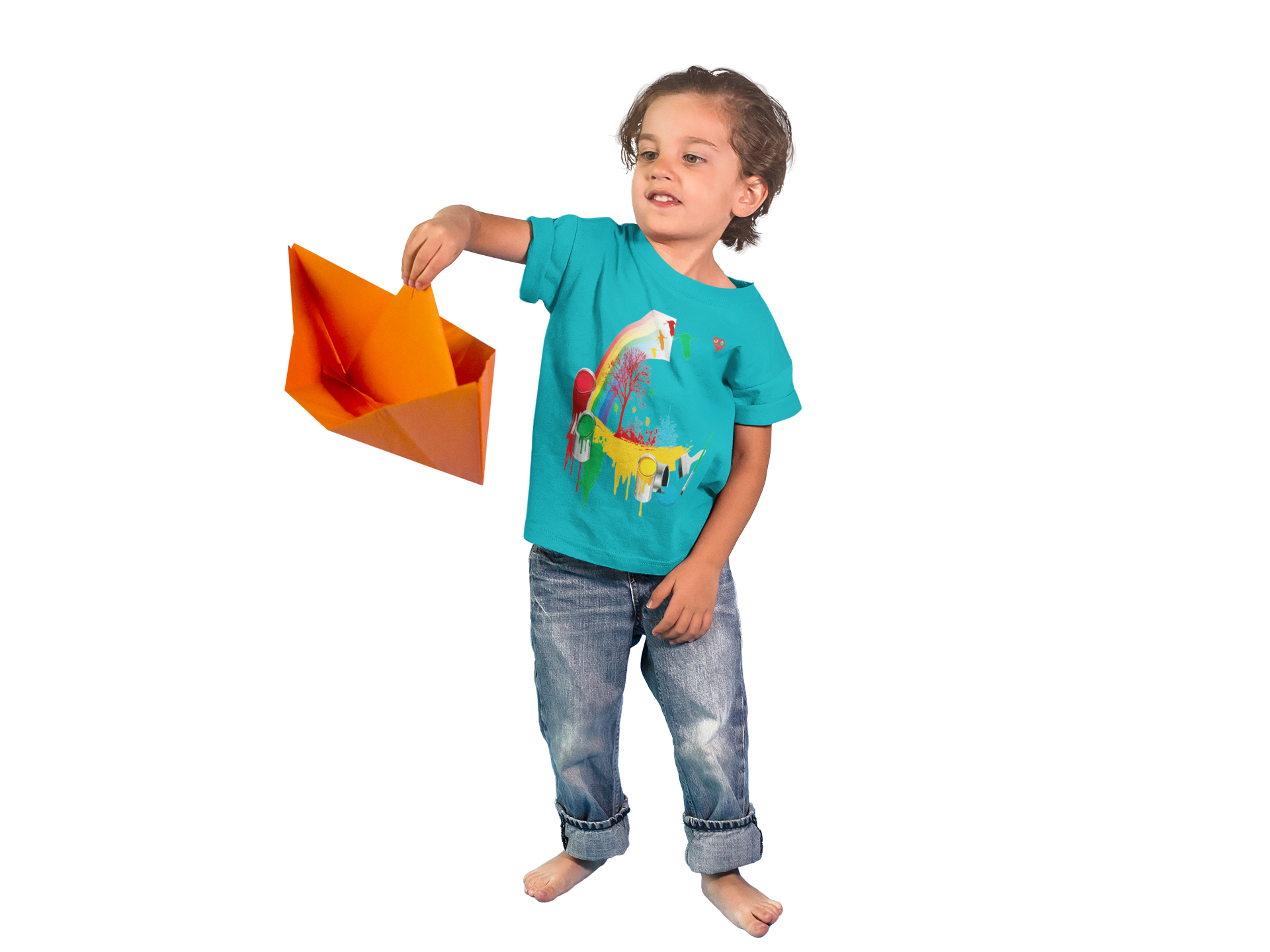 Kids T‑Shirt — Colorful Rainbow Paint Drip Design product thumbnail image
