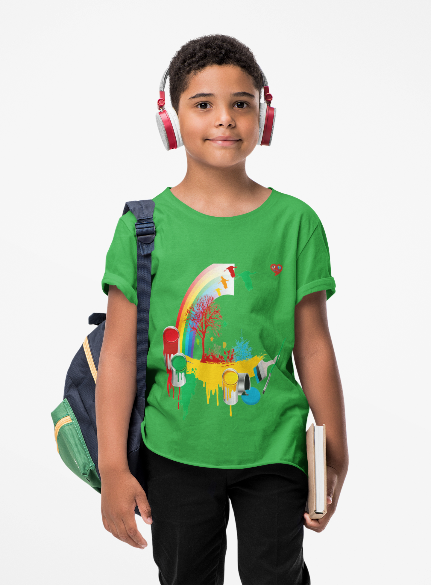 Kids T‑Shirt — Colorful Rainbow Paint Drip Design product thumbnail image