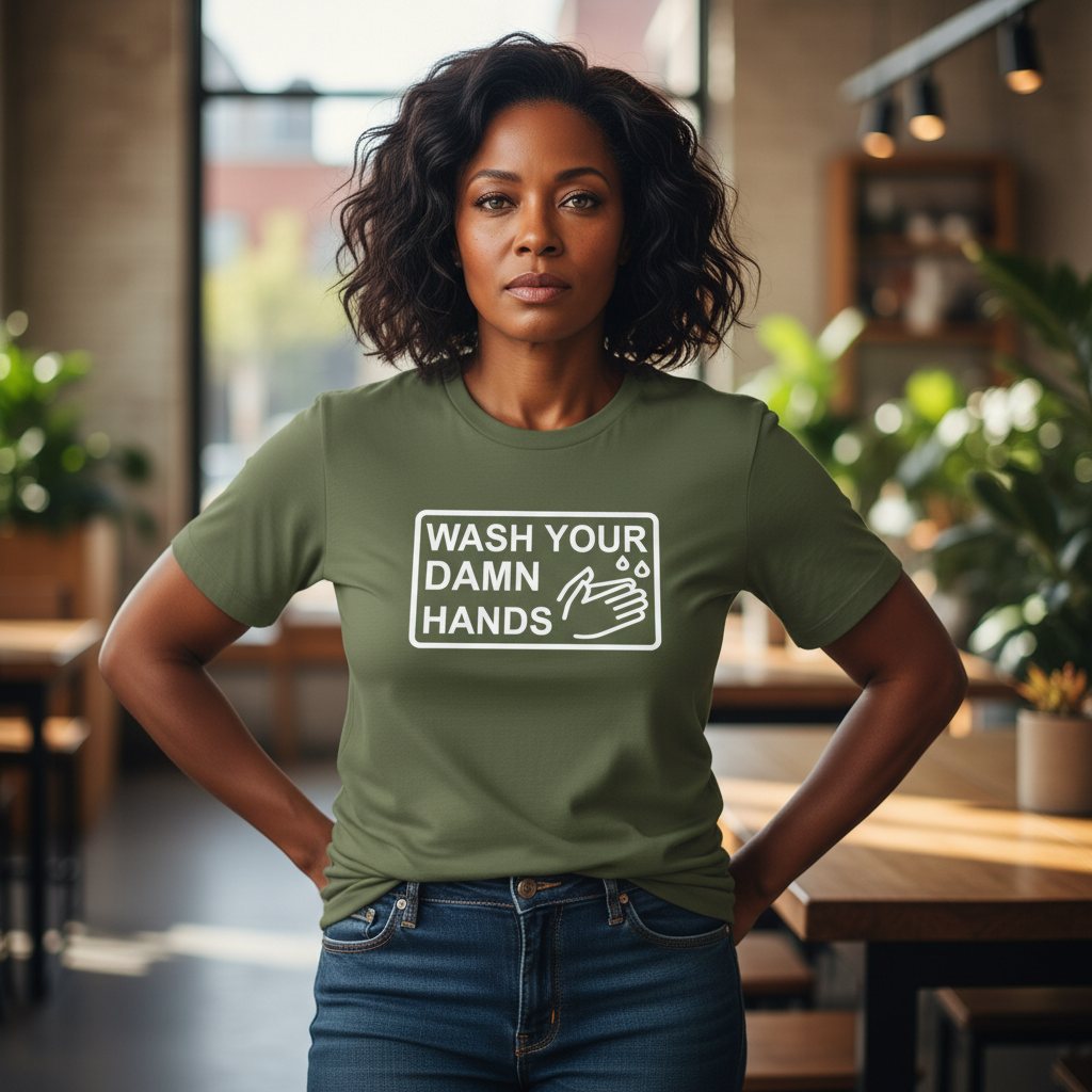 Wash Your Damn Hands Shirt — Public Health Humor Tee | Snarky Hygiene Collection product thumbnail image