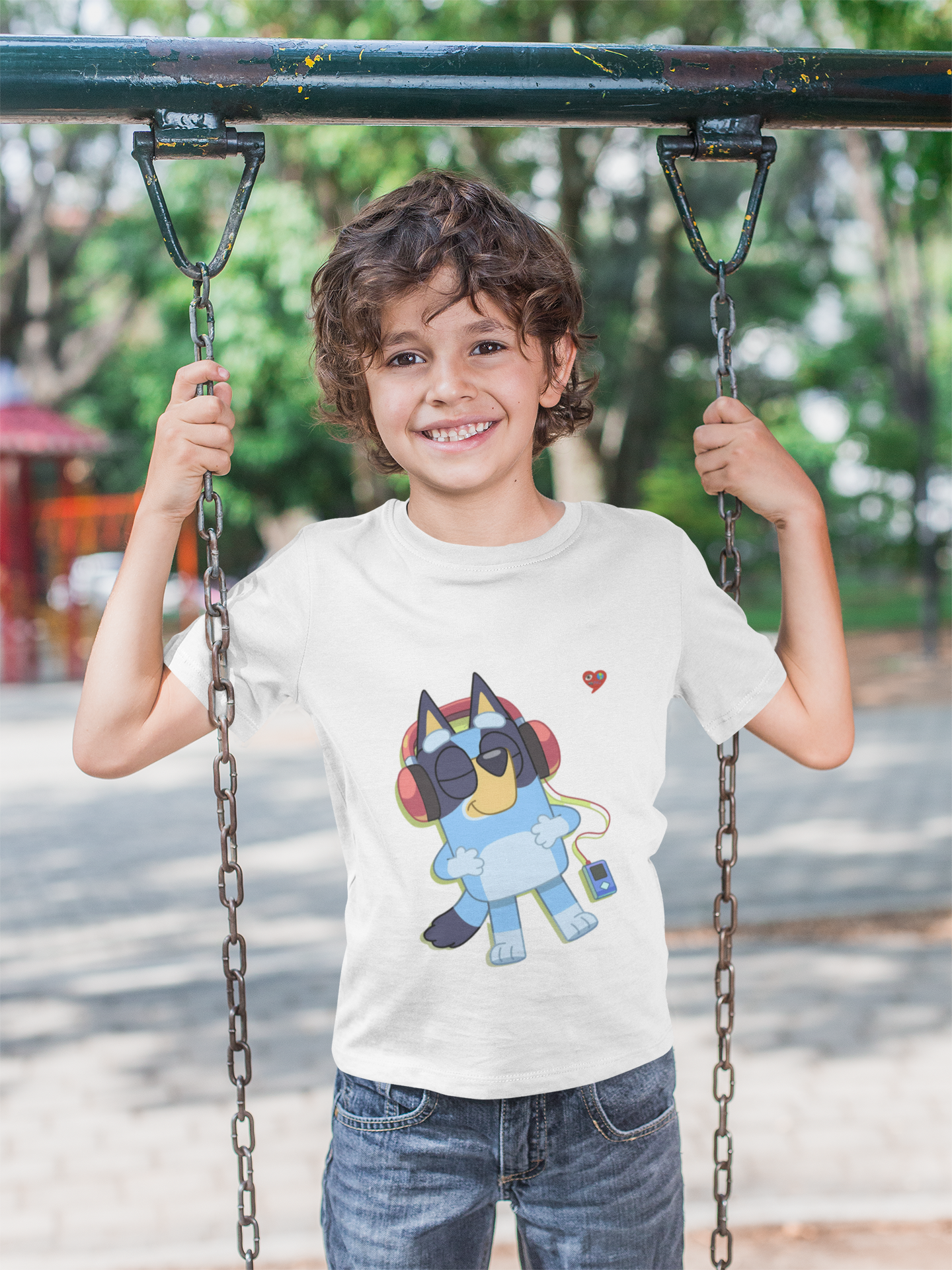 Kids Graphic Tee — Cute Cat DJ Wearing Headphones & ‘Heart’ Design product thumbnail image Kids Graphic Tee — Cute Cat DJ Wearing Headphones & ‘Heart’ Design product thumbnail image