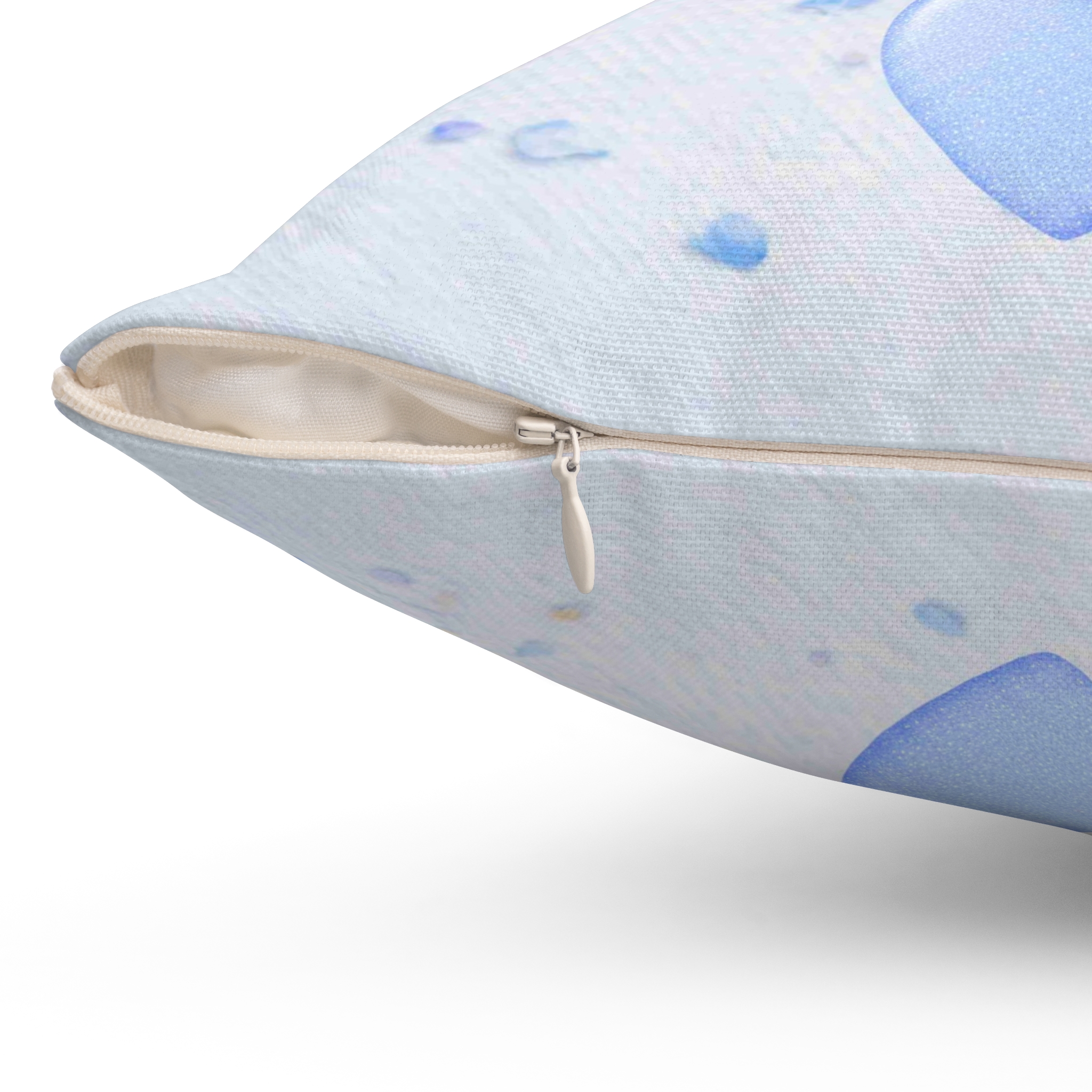 Blue Floral Couch Cushion | Spun Polyester Square Pillow product thumbnail image Blue Floral Couch Cushion | Spun Polyester Square Pillow product thumbnail image