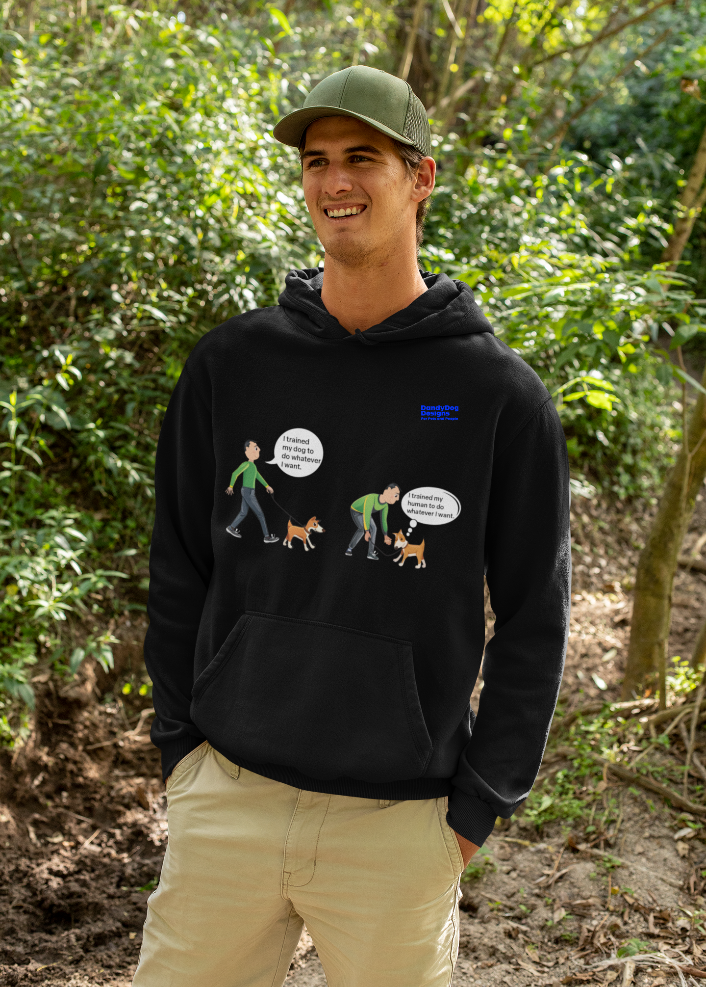 Dog Walker Cartoon Zip Hoodie – “I trained my dog to do whatever I want” Funny Pet Owner Gift product thumbnail image Dog Walker Cartoon Zip Hoodie – “I trained my dog to do whatever I want” Funny Pet Owner Gift product thumbnail image