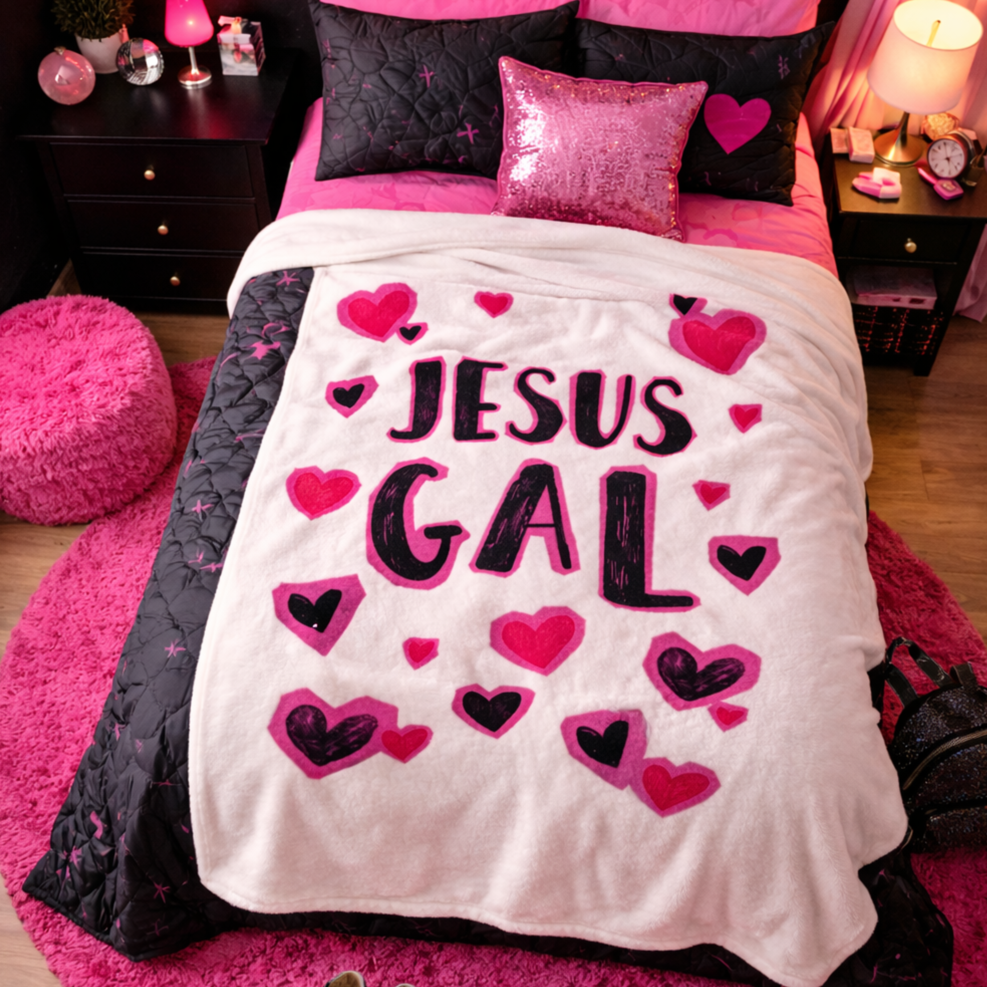 'Jesus Gal' Fleece Throw