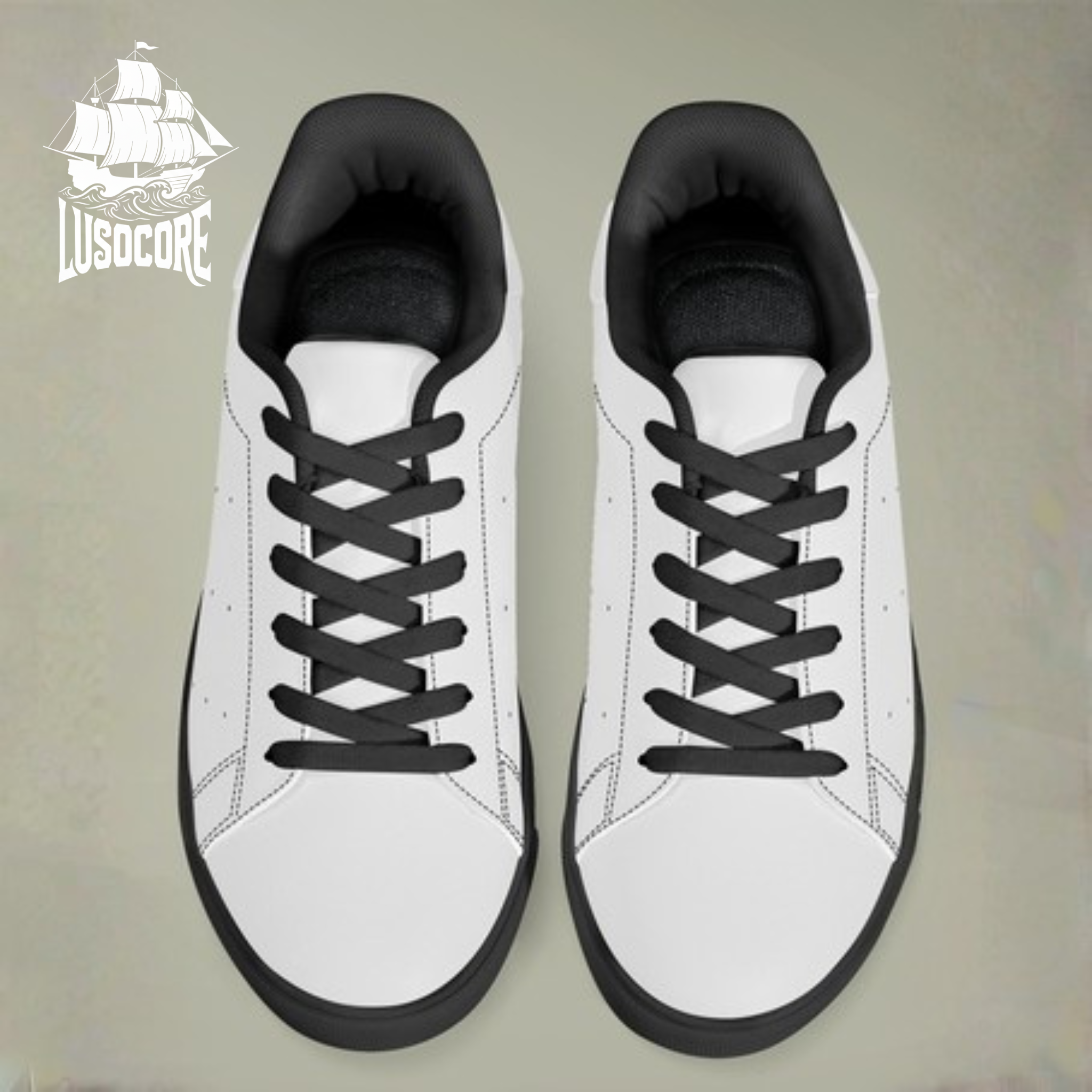 LusoCore Leather Low-Top Sneakers — Men's Casual Leather Sneakers product thumbnail image