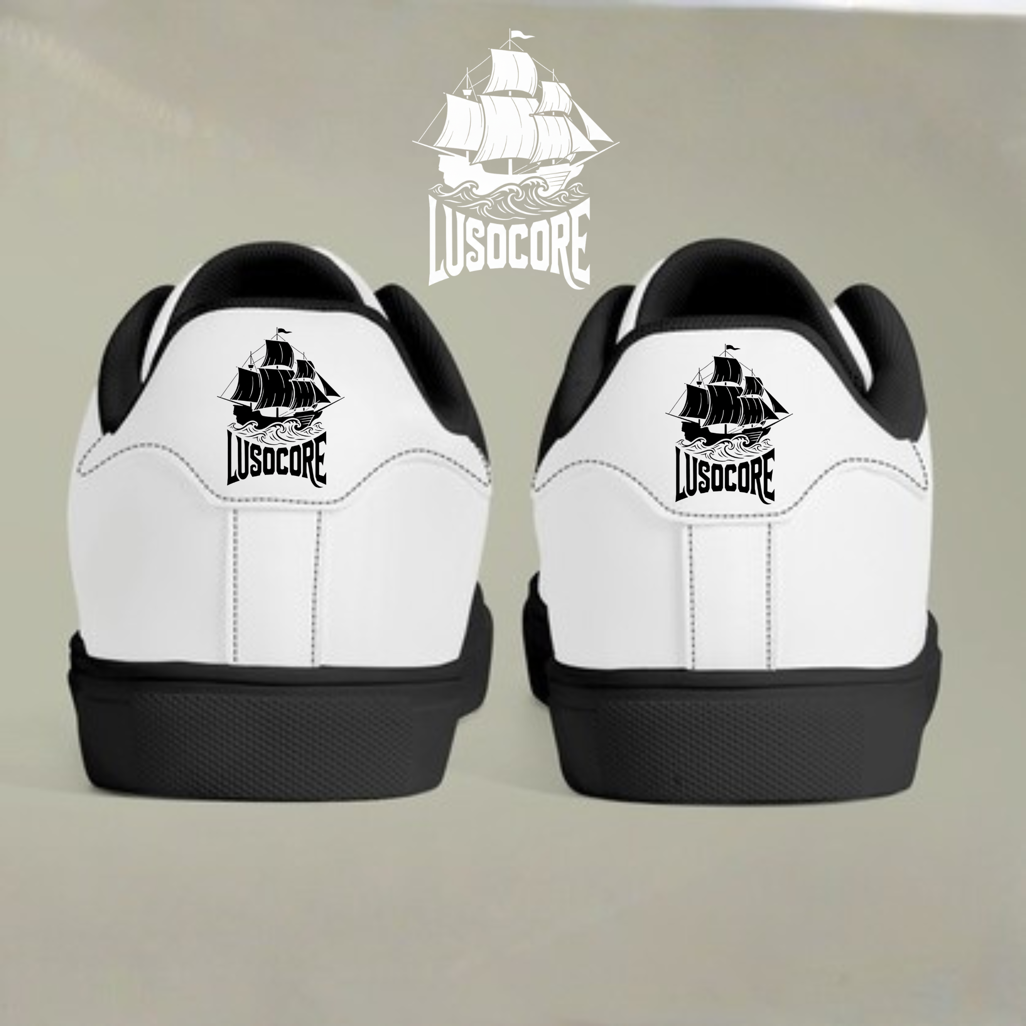 LusoCore Leather Low-Top Sneakers — Men's Casual Leather Sneakers product thumbnail image