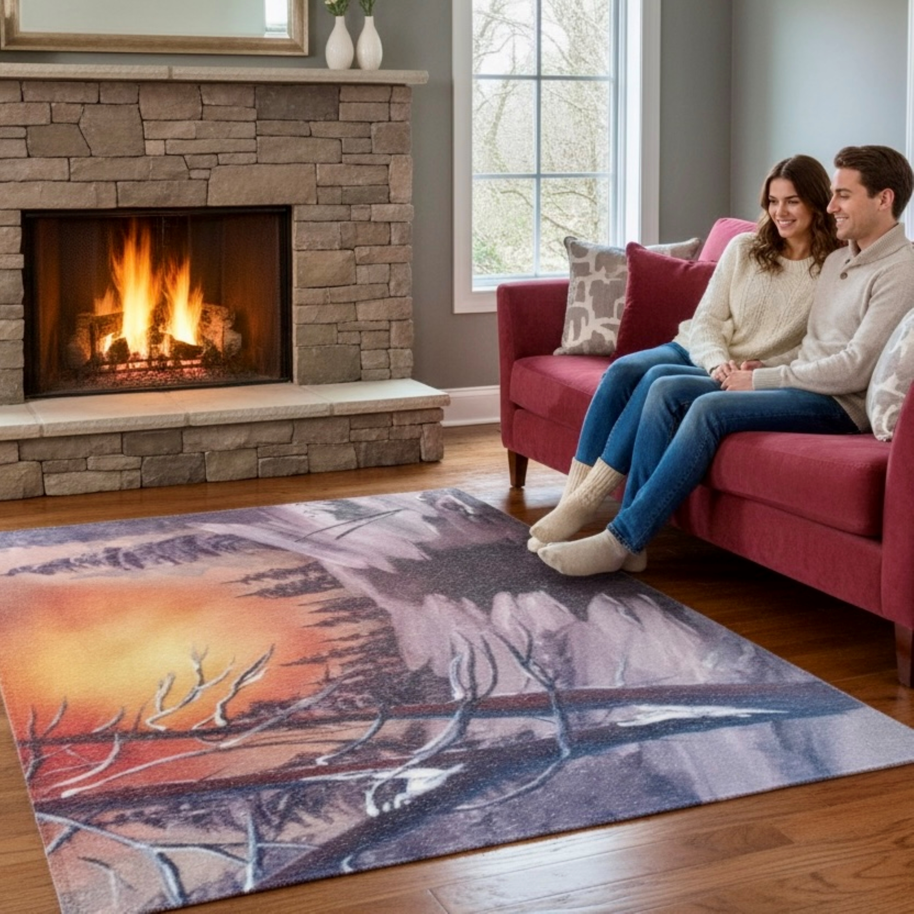 Winter’s Ember Area Rug product thumbnail image