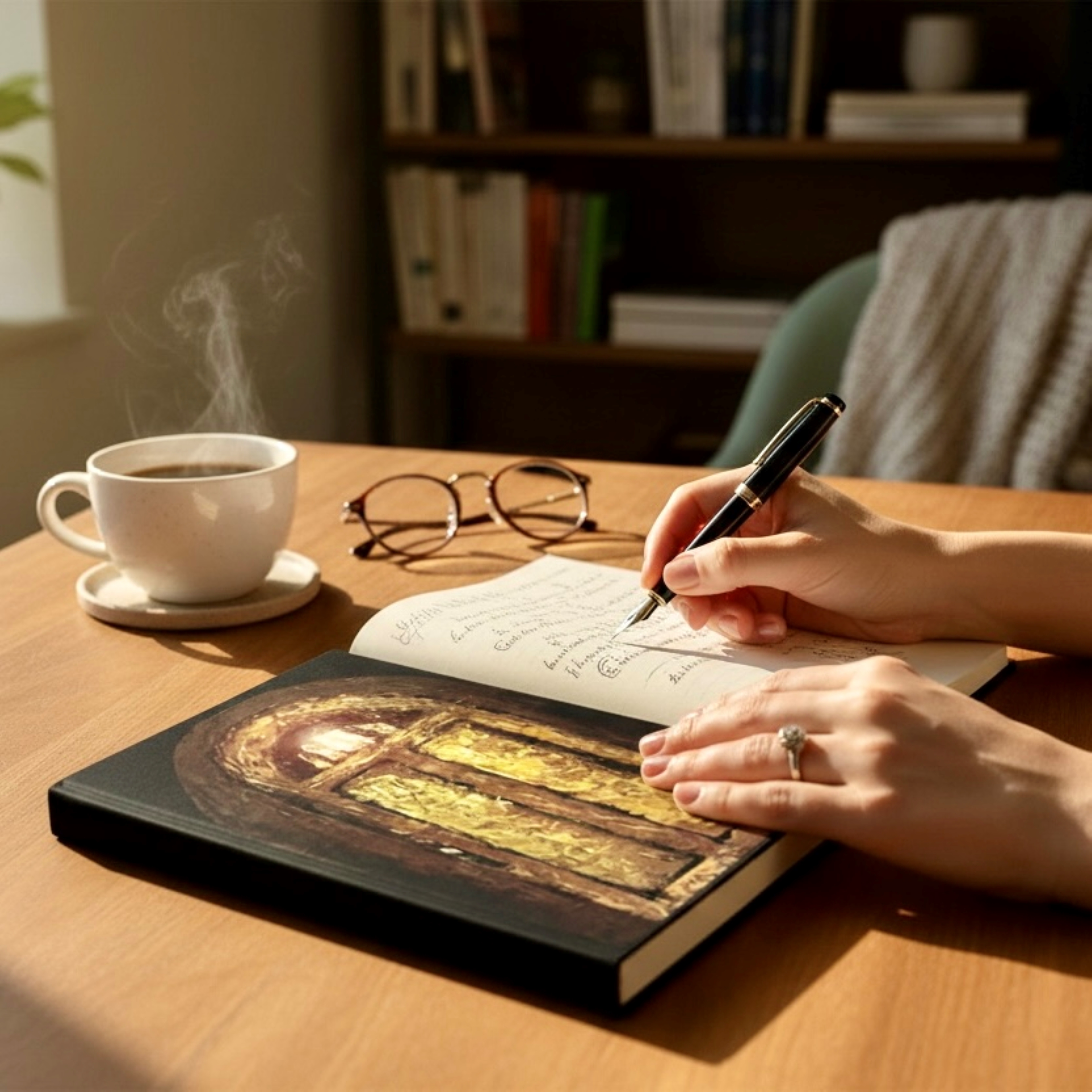 Hardcover Journal — "I Am the Door" Knife Painting product thumbnail image Hardcover Journal — "I Am the Door" Knife Painting product thumbnail image