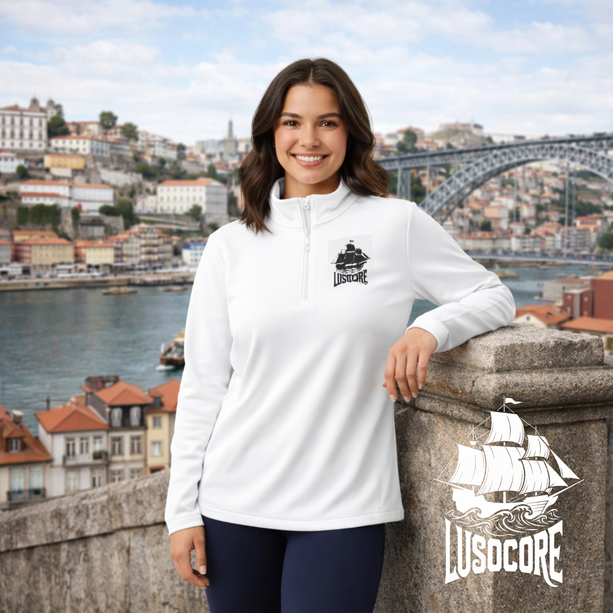 Vintage Black Ship LUSOCORE Quarter-Zip Pullover product thumbnail image