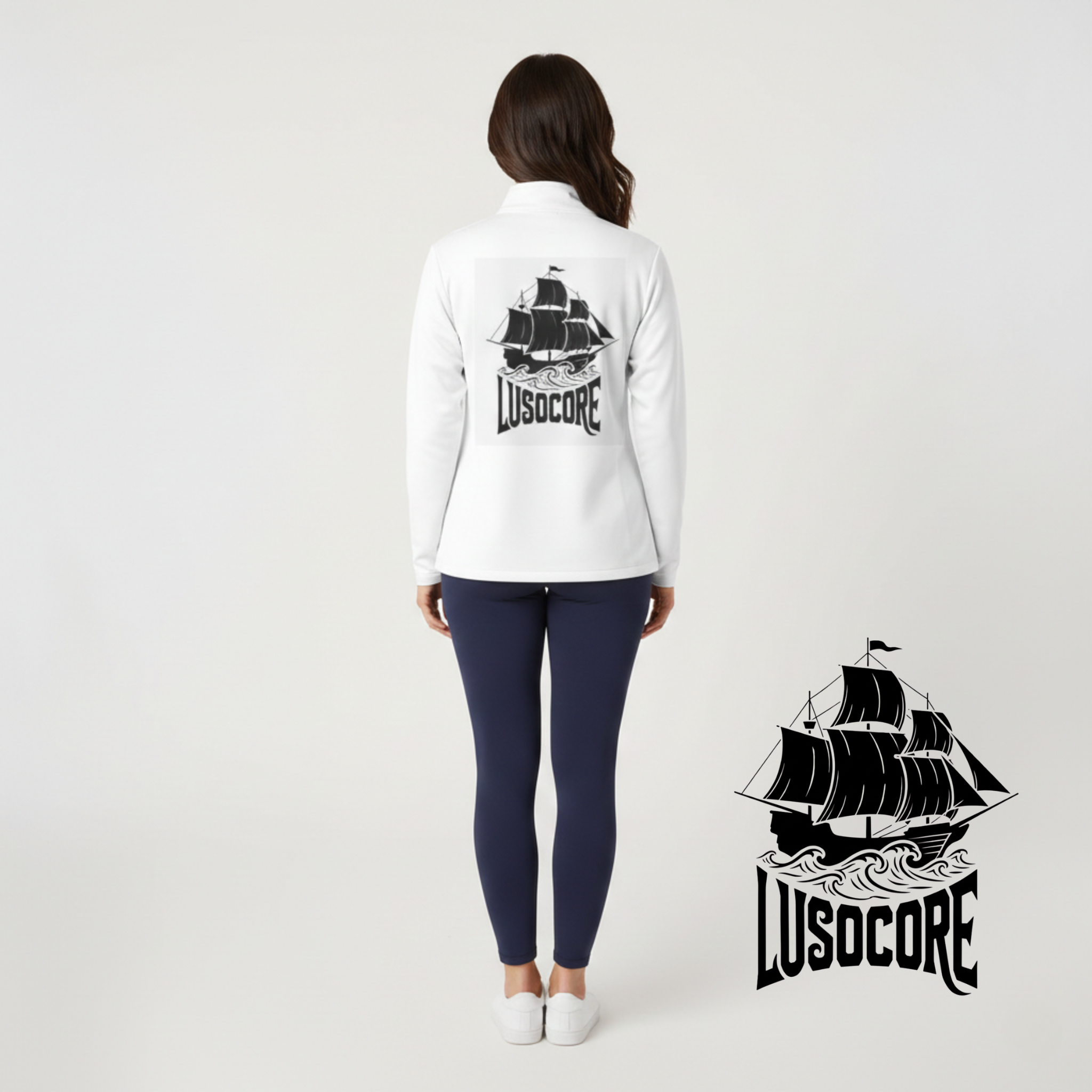 Vintage Black Ship LUSOCORE Quarter-Zip Pullover product thumbnail image Vintage Black Ship LUSOCORE Quarter-Zip Pullover product thumbnail image