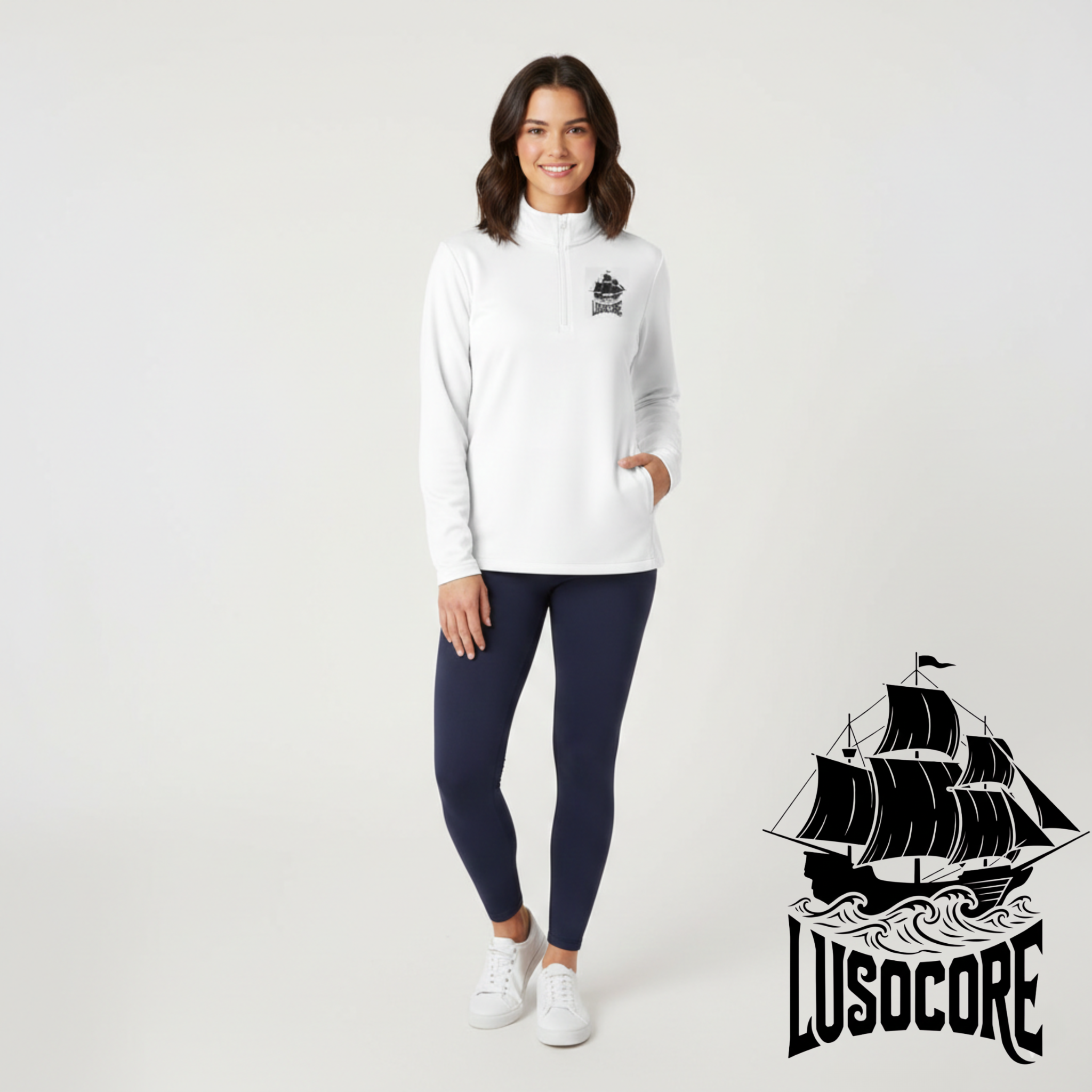 Vintage Black Ship LUSOCORE Quarter-Zip Pullover product thumbnail image