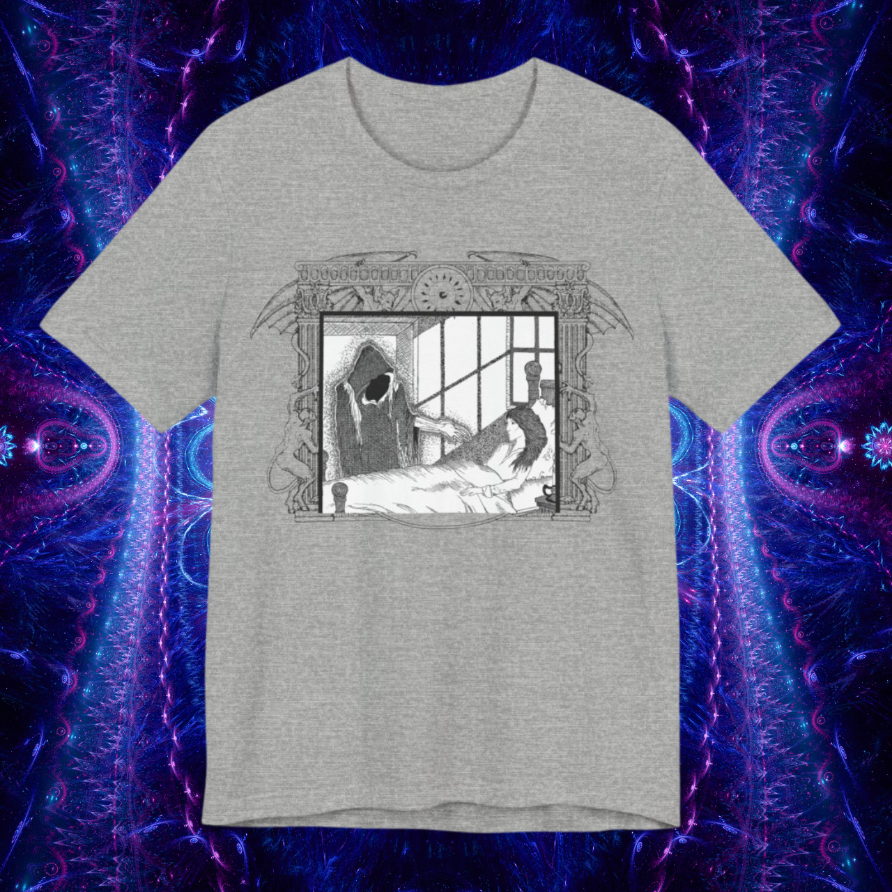 Eerie Death Hooded Reaper Dark Fantasy ArtTee