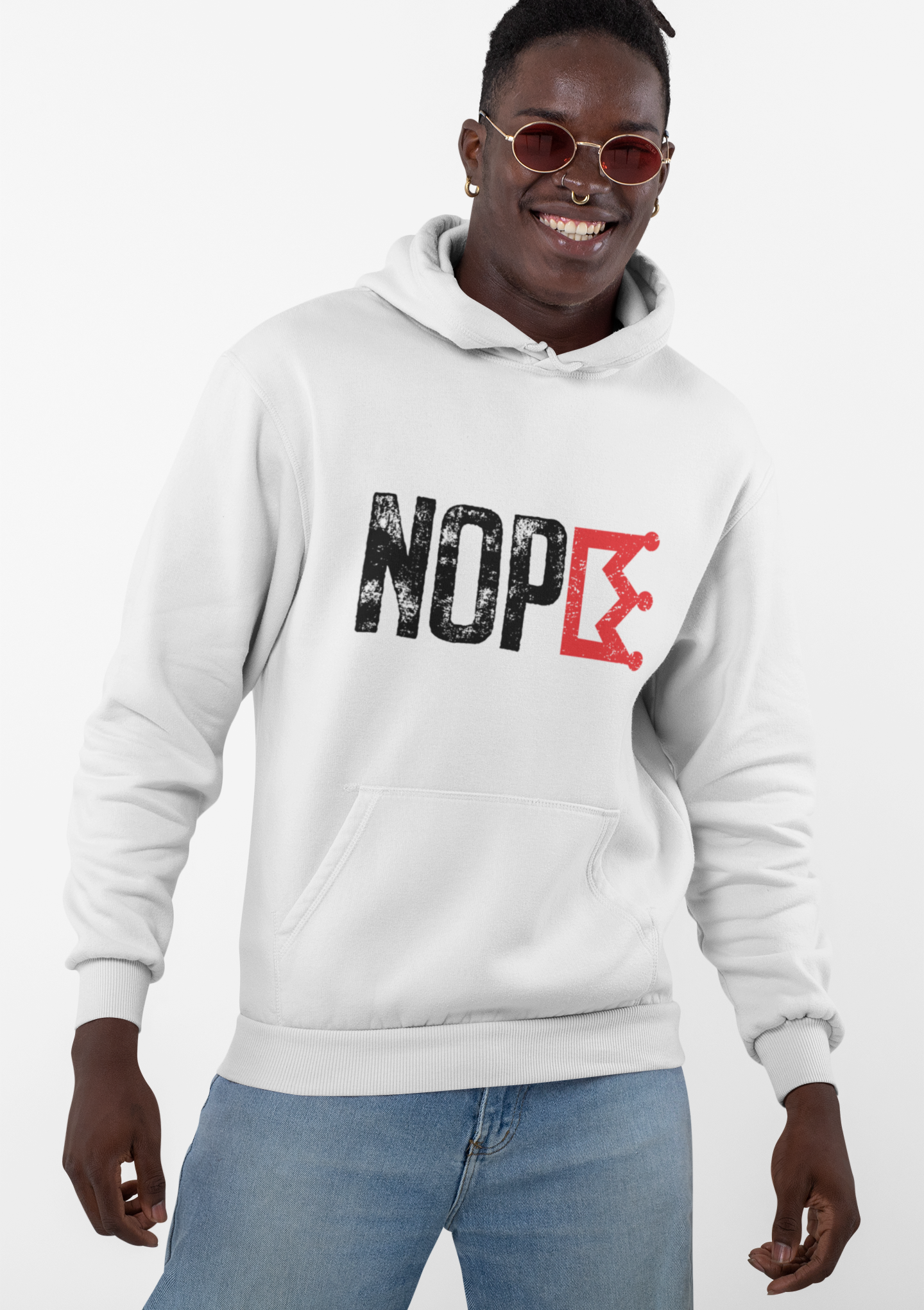 No Kings in America // Distressed Activist Hoodie product thumbnail image No Kings in America // Distressed Activist Hoodie product thumbnail image