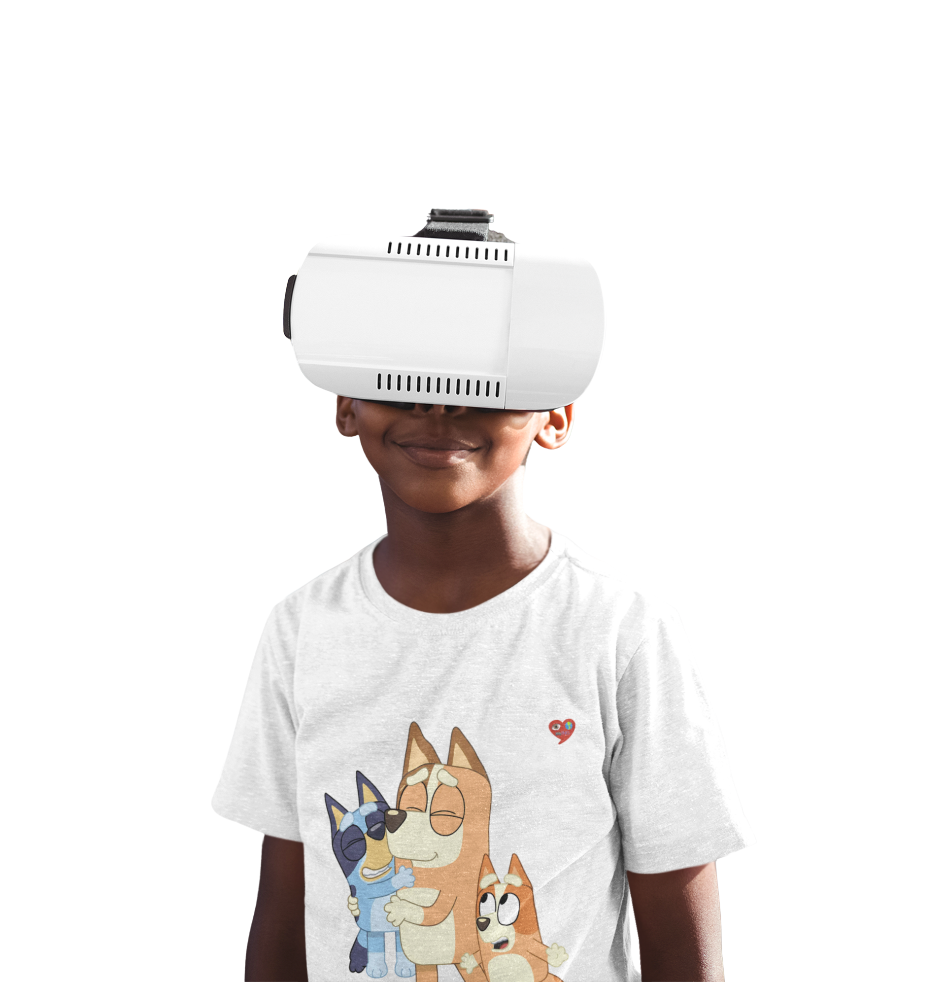 Kids Tee — Cute Bluey Family Hug Design