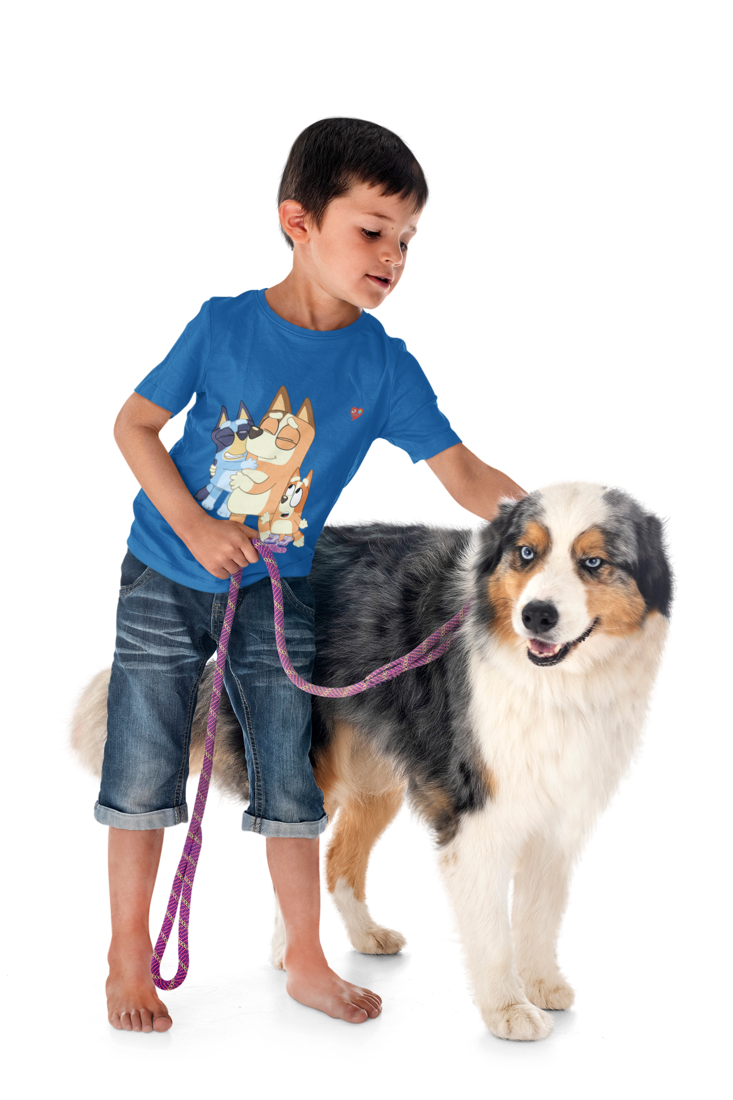 Kids Tee — Cute Bluey Family Hug Design product thumbnail image Kids Tee — Cute Bluey Family Hug Design product thumbnail image