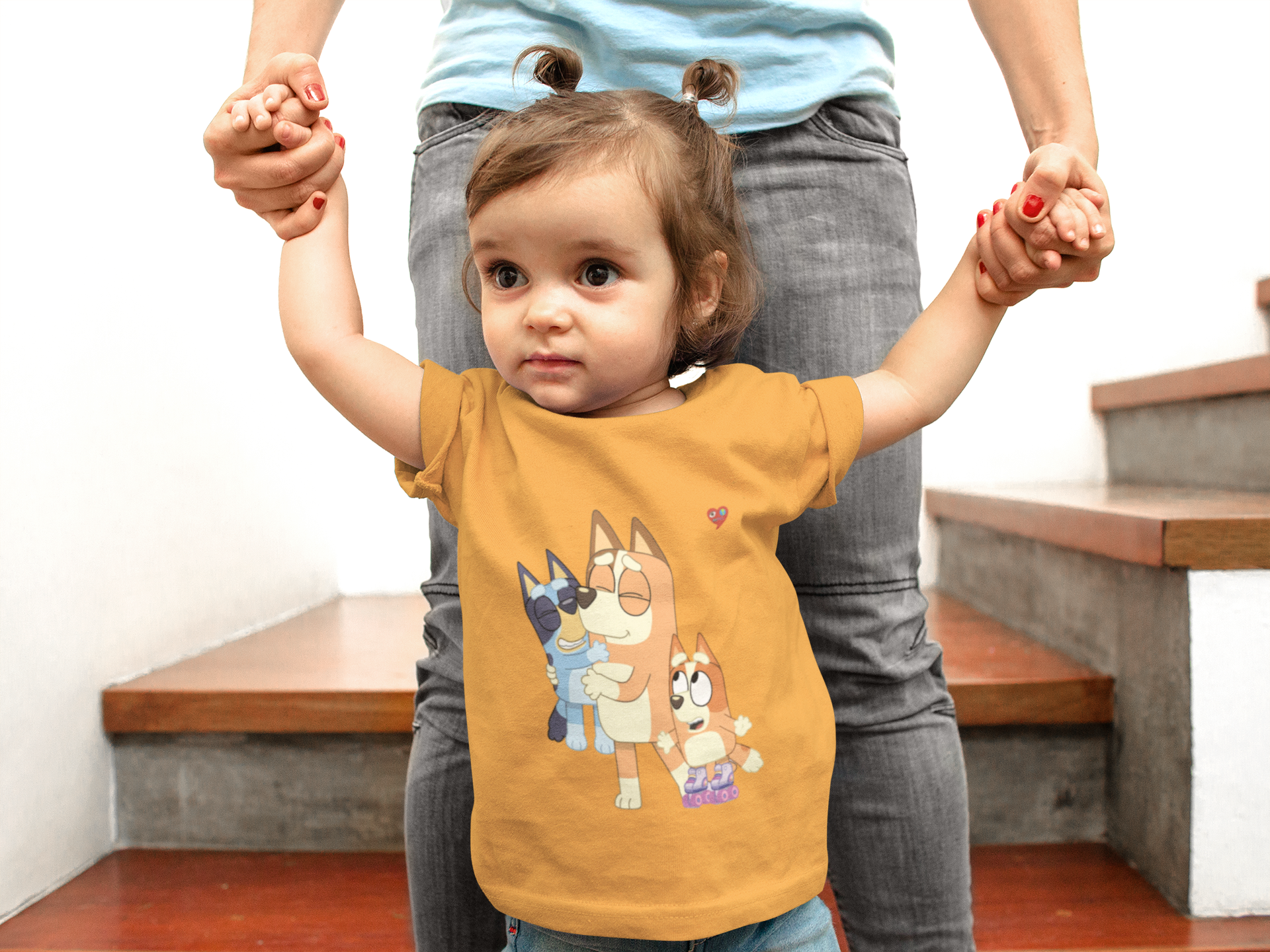 Kids Tee — Cute Bluey Family Hug Design product thumbnail image