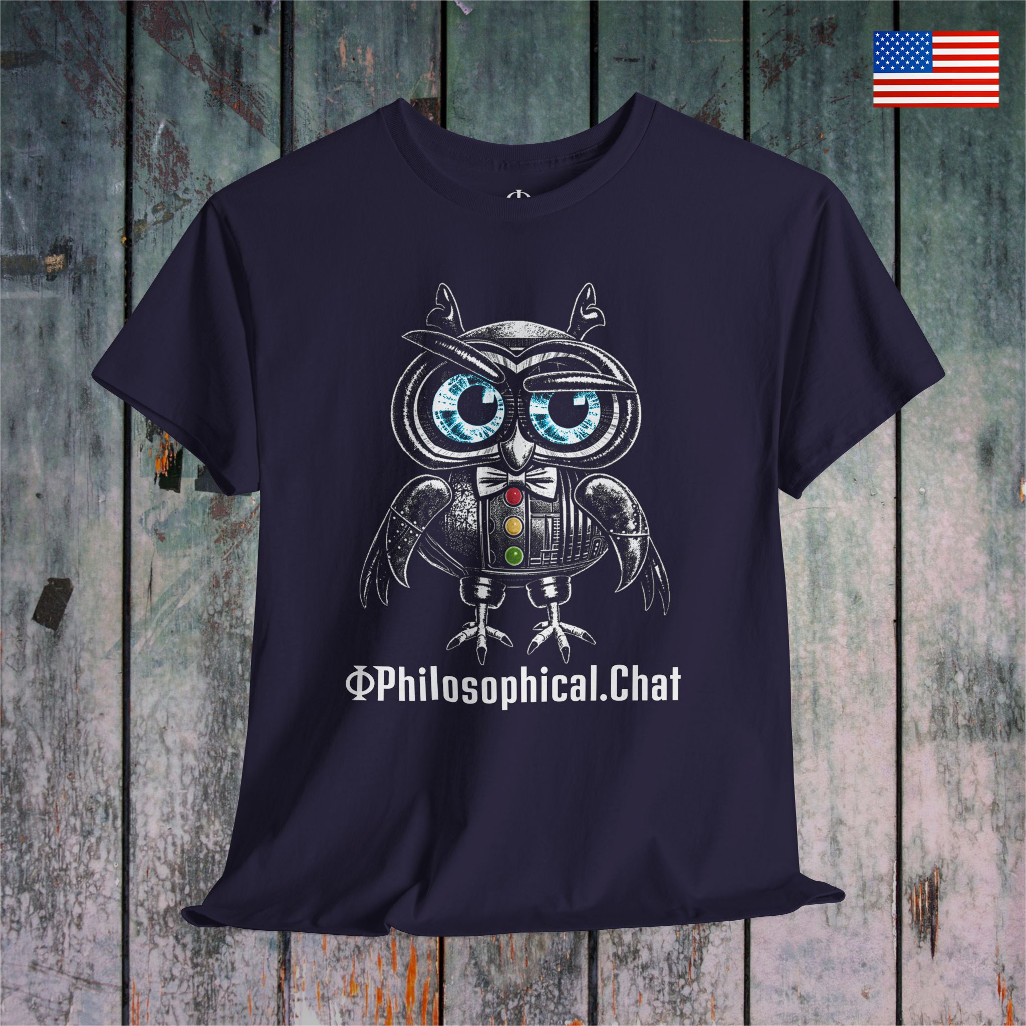 Philosophical Owl, US Stock - Unisex T-Shirt product thumbnail image Philosophical Owl, US Stock - Unisex T-Shirt product thumbnail image
