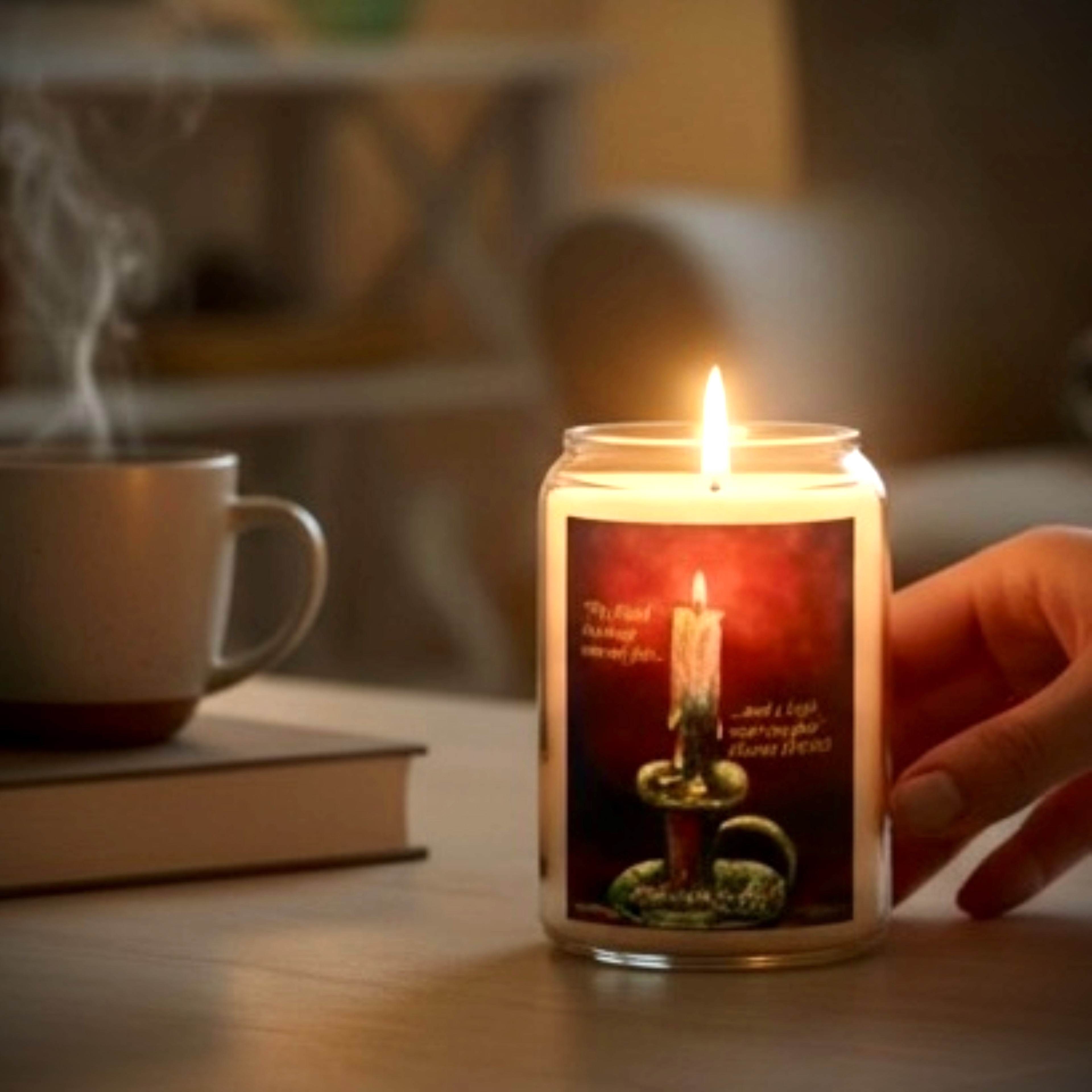 Midnight Candle Soy Candle — "Your Word Is a Lamp" Psalm 119:105 Scented Candle product thumbnail image
