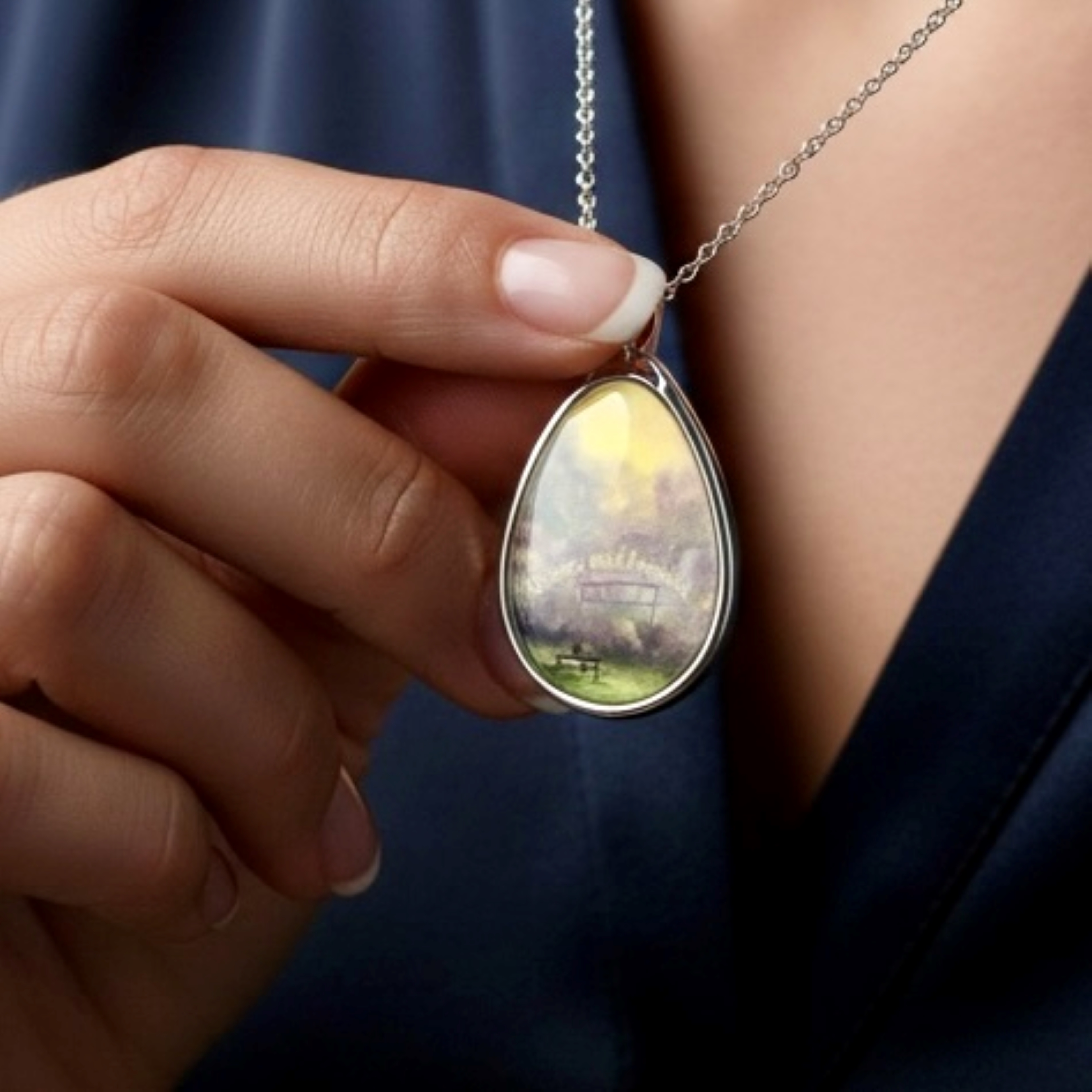 Always and Forever Oval Necklace — Romantic 'Lovers Retreat' Pendant product thumbnail image Always and Forever Oval Necklace — Romantic 'Lovers Retreat' Pendant product thumbnail image