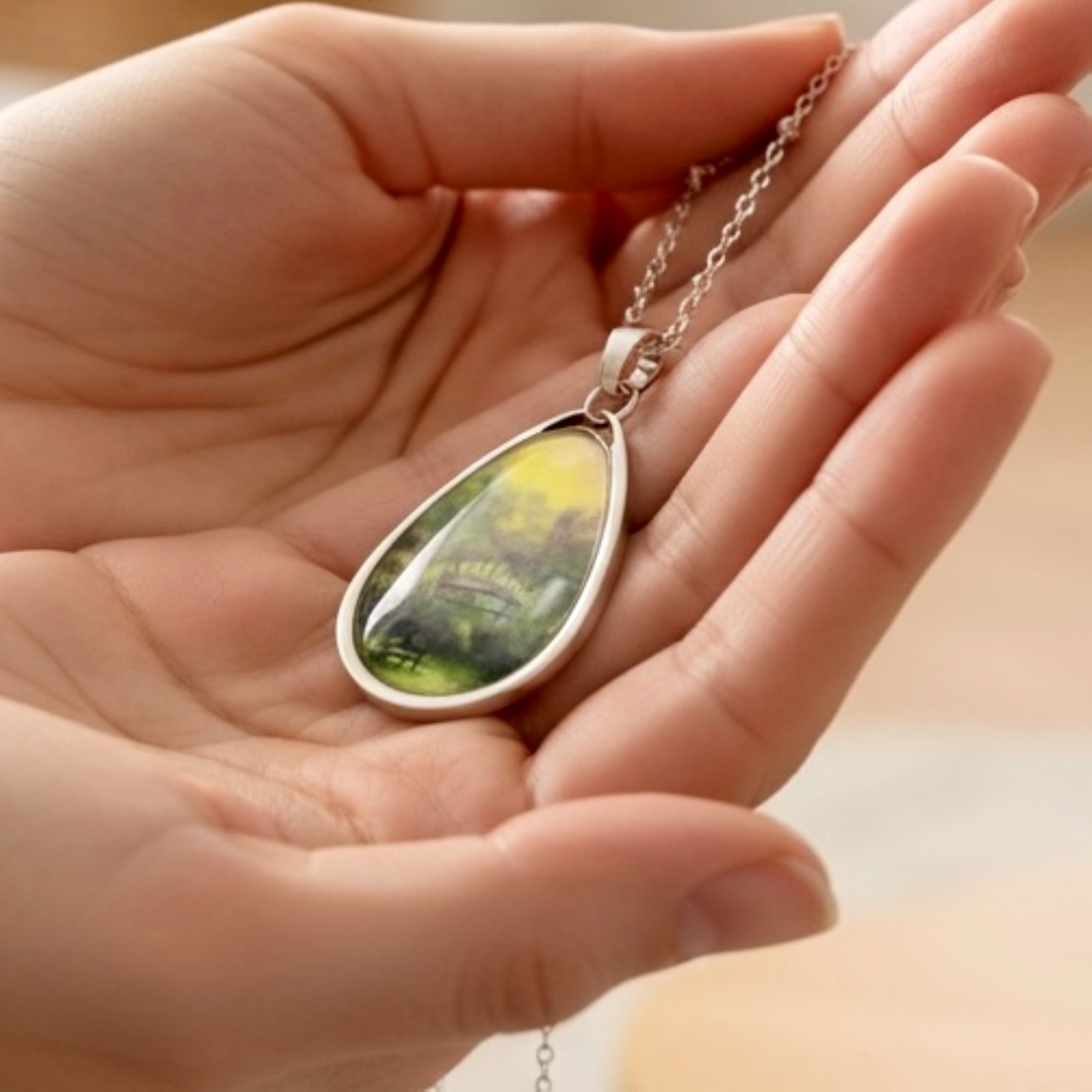 Always and Forever Oval Necklace — Romantic 'Lovers Retreat' Pendant product thumbnail image Always and Forever Oval Necklace — Romantic 'Lovers Retreat' Pendant product thumbnail image