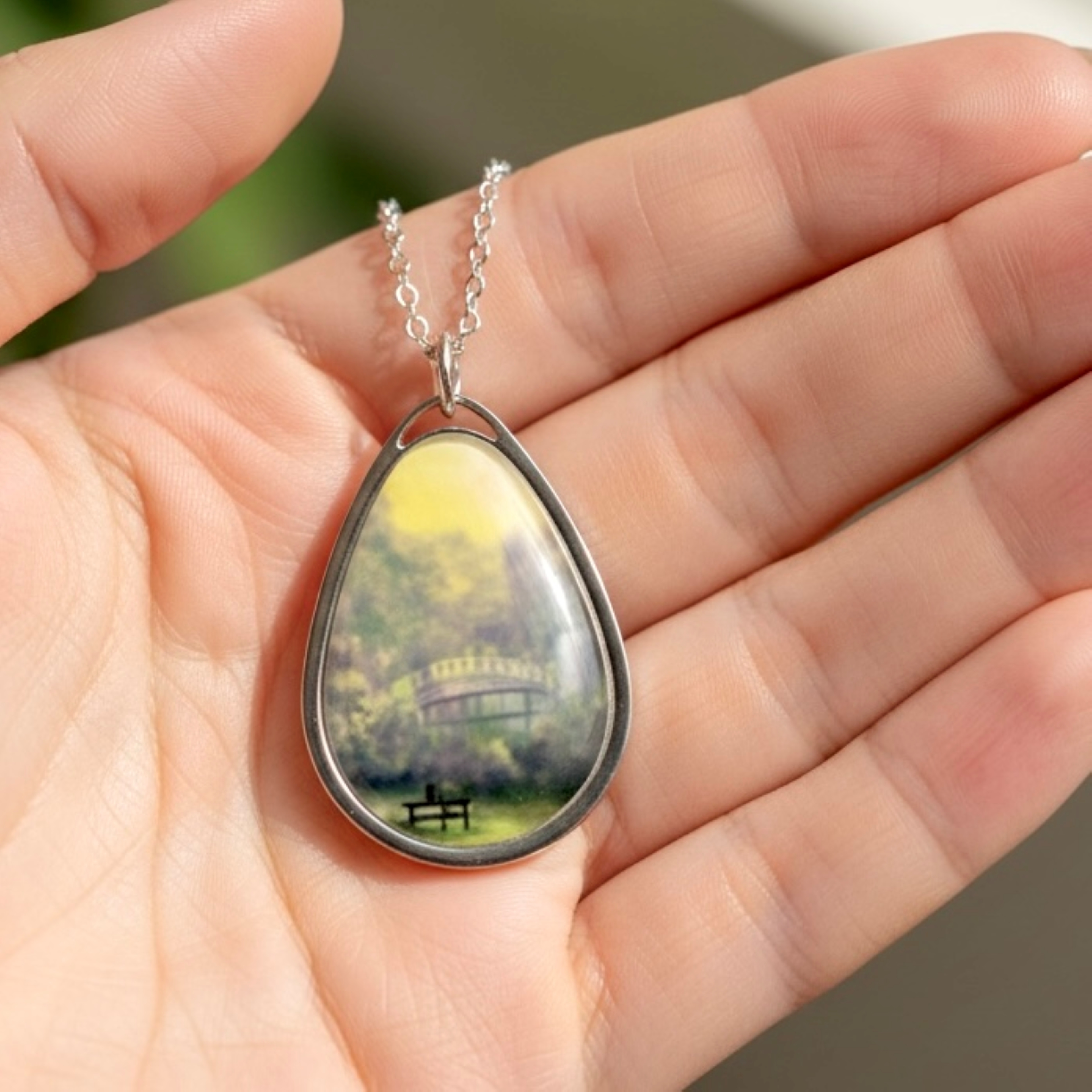 Always and Forever Oval Necklace — Romantic 'Lovers Retreat' Pendant product thumbnail image Always and Forever Oval Necklace — Romantic 'Lovers Retreat' Pendant product thumbnail image