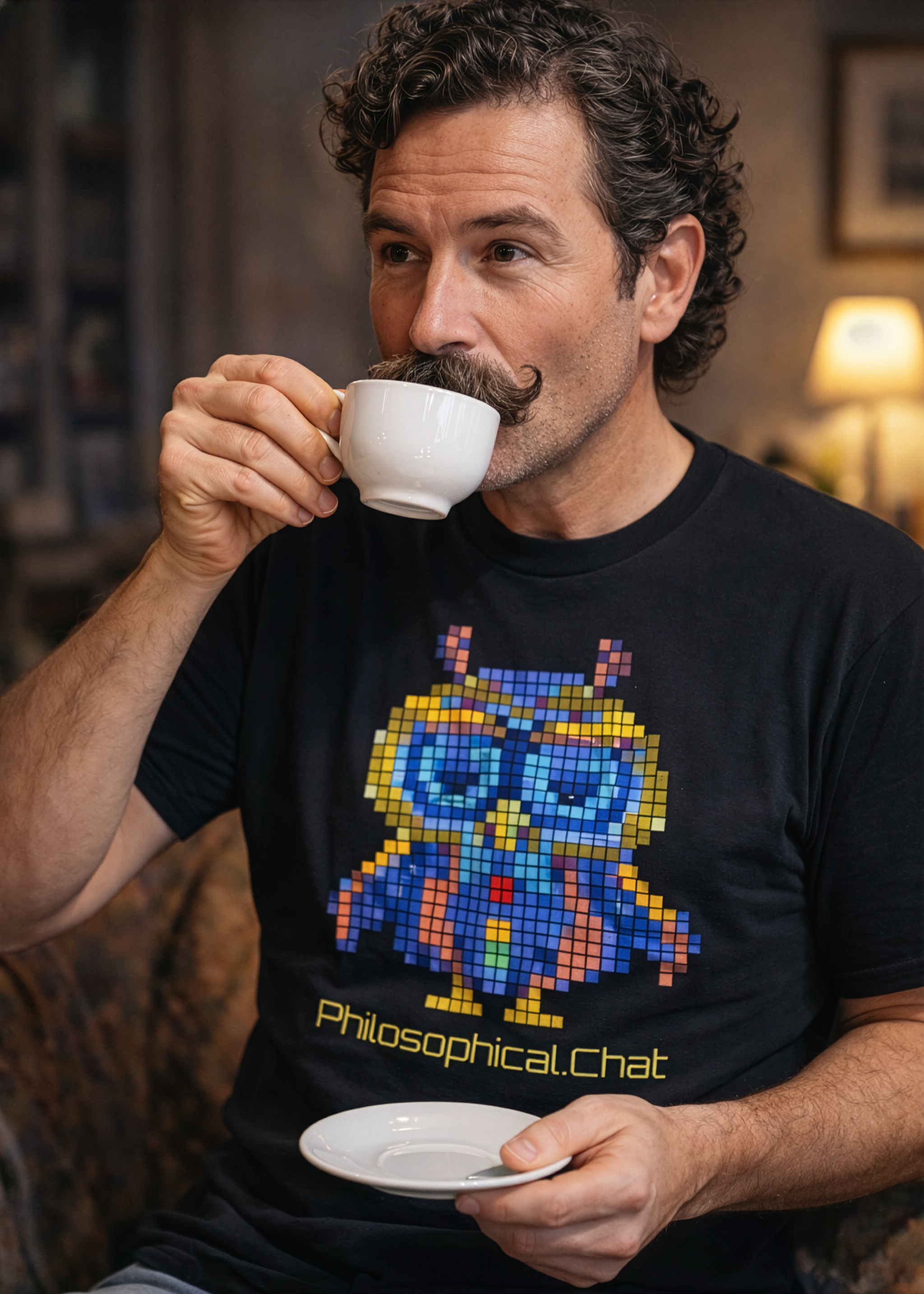 Pixel Owlbot, UK Stock - Unisex T‑Shirt product thumbnail image Pixel Owlbot, UK Stock - Unisex T‑Shirt product thumbnail image