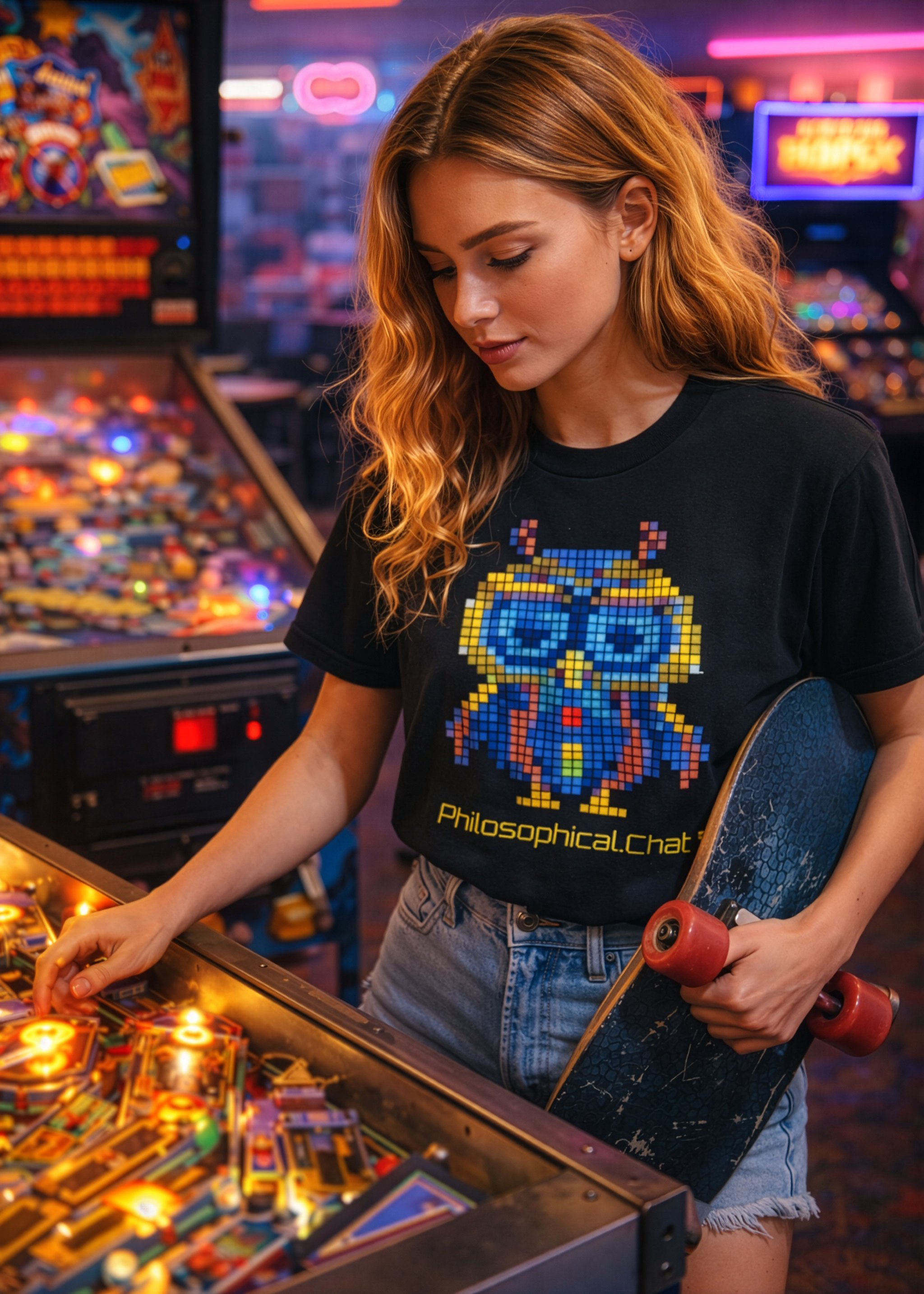 Pixel Owlbot, UK Stock - Unisex T‑Shirt product thumbnail image
