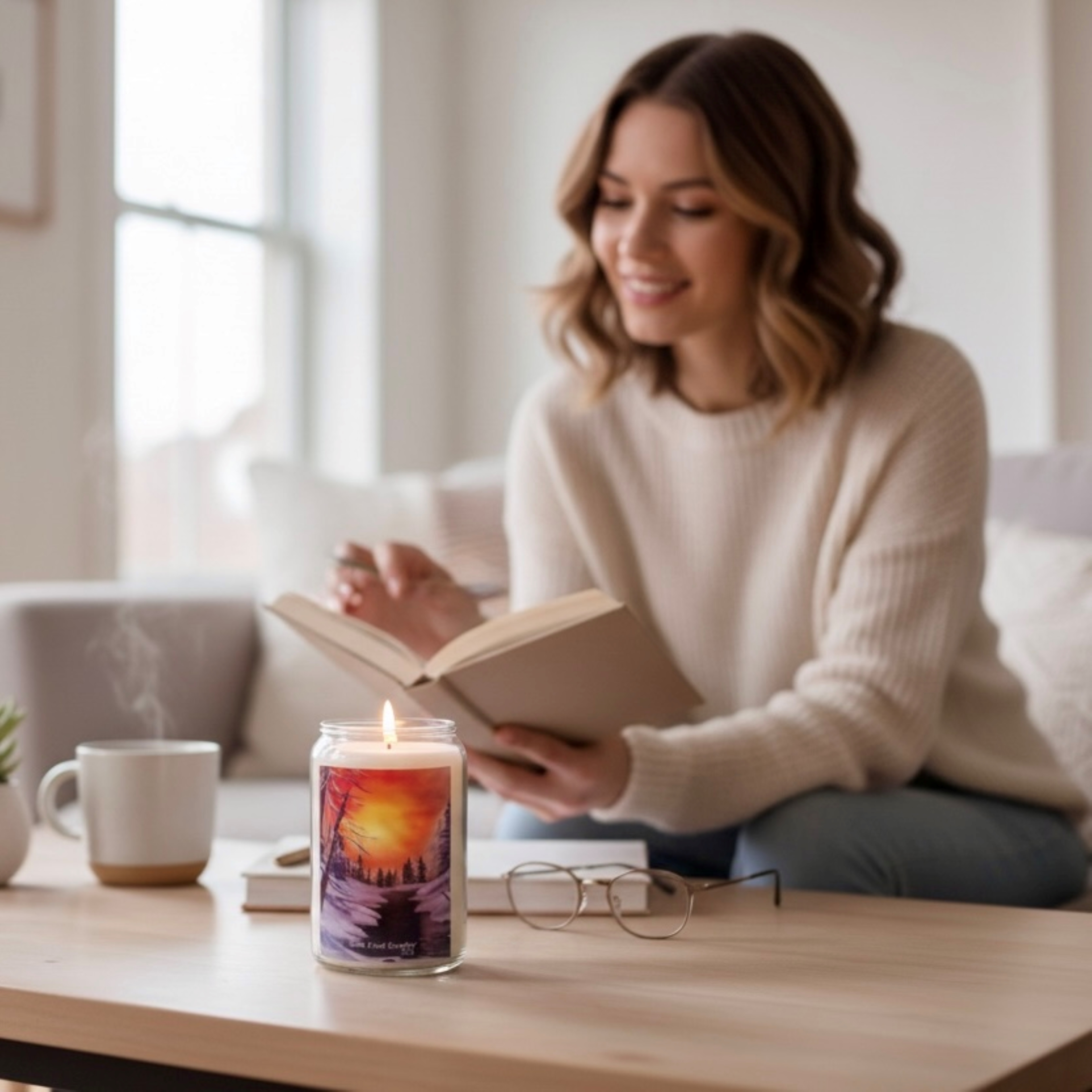 Snow Creek Paradise Soy Candle — Winter Sunset River Scent (13.75 oz) product thumbnail image