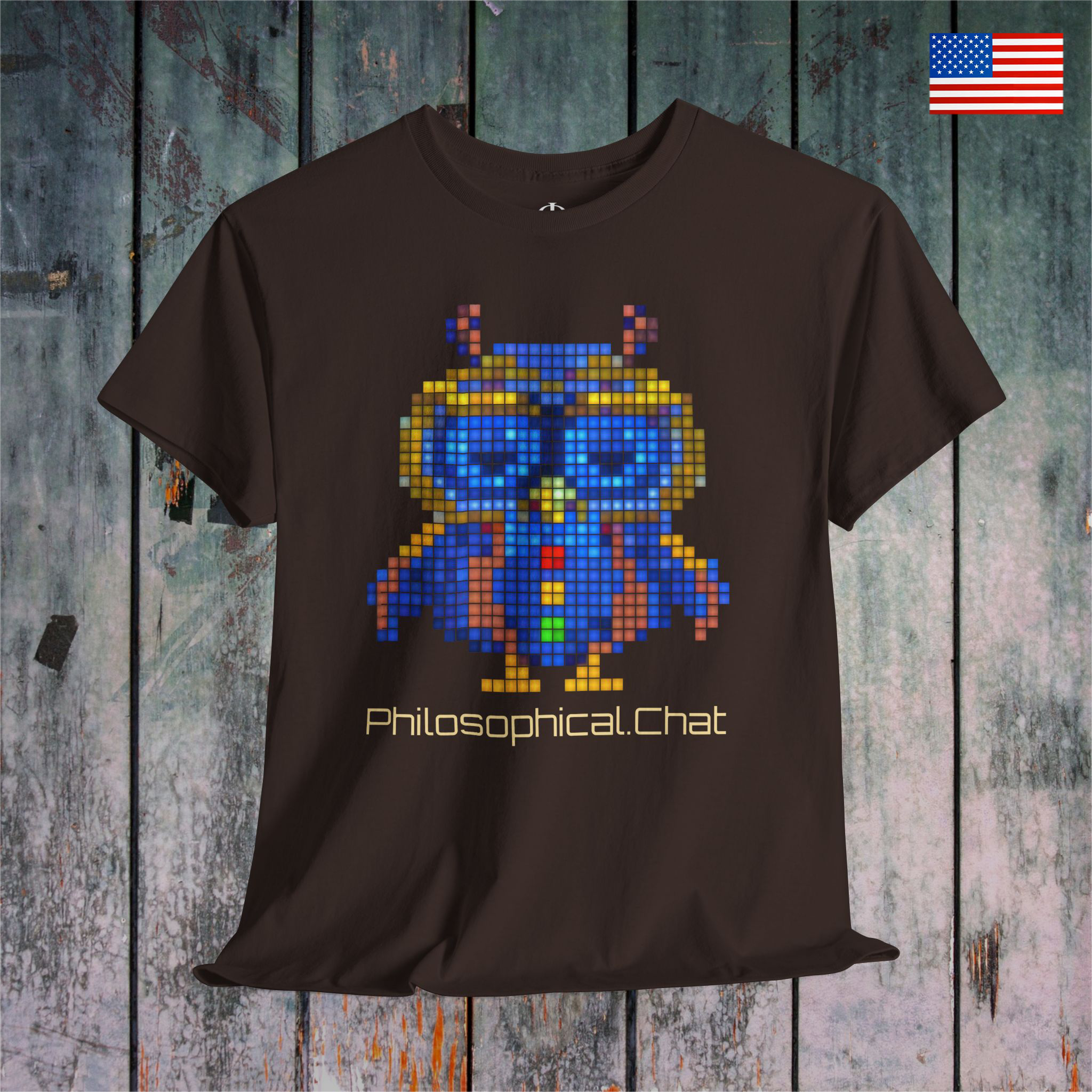 Pixel Owlbot, US Stock - Unisex T‑Shirt product thumbnail image